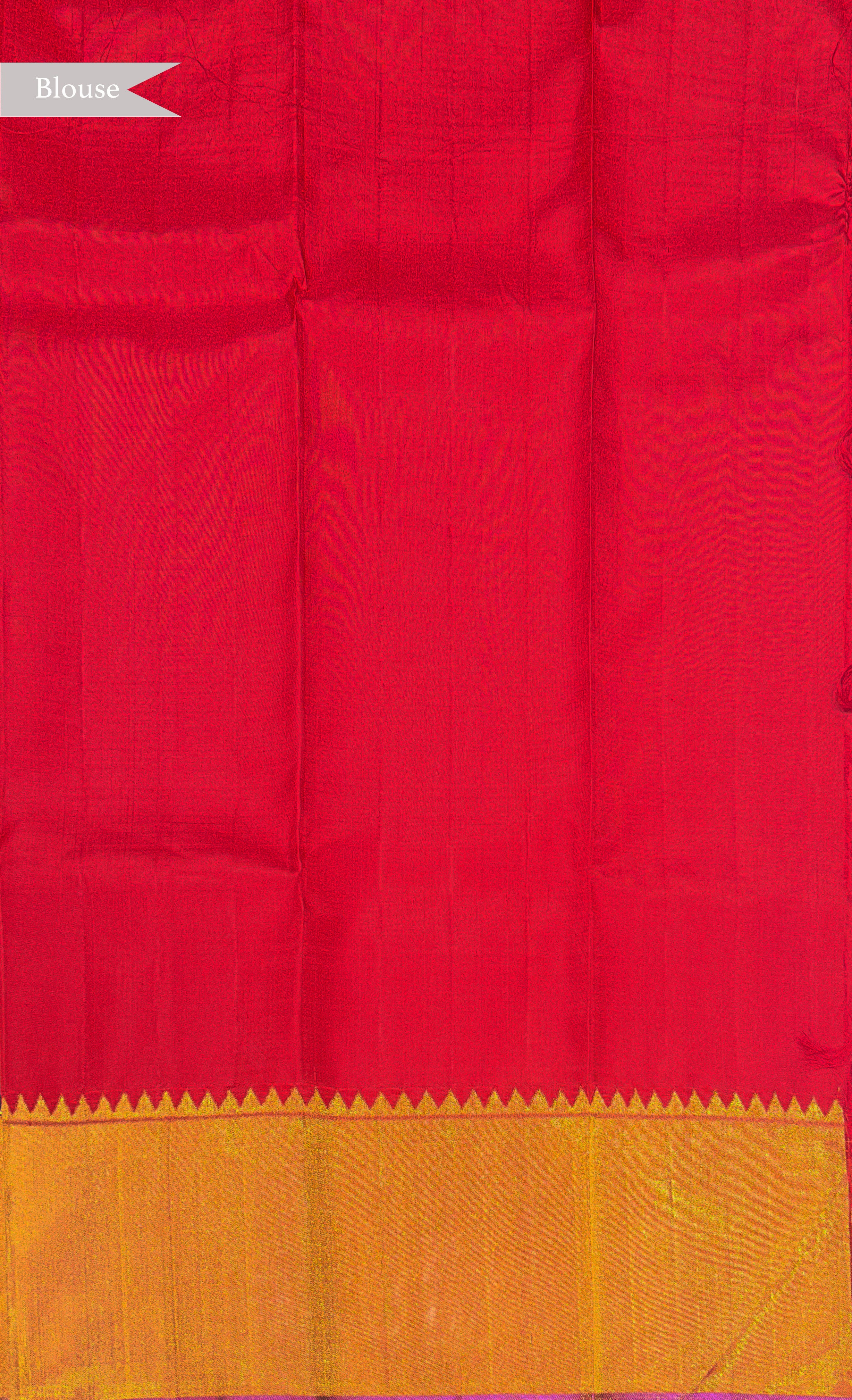Bottle Green Kanchivaram Silk Saree with Gold Motifs and Contrast Tissue Border