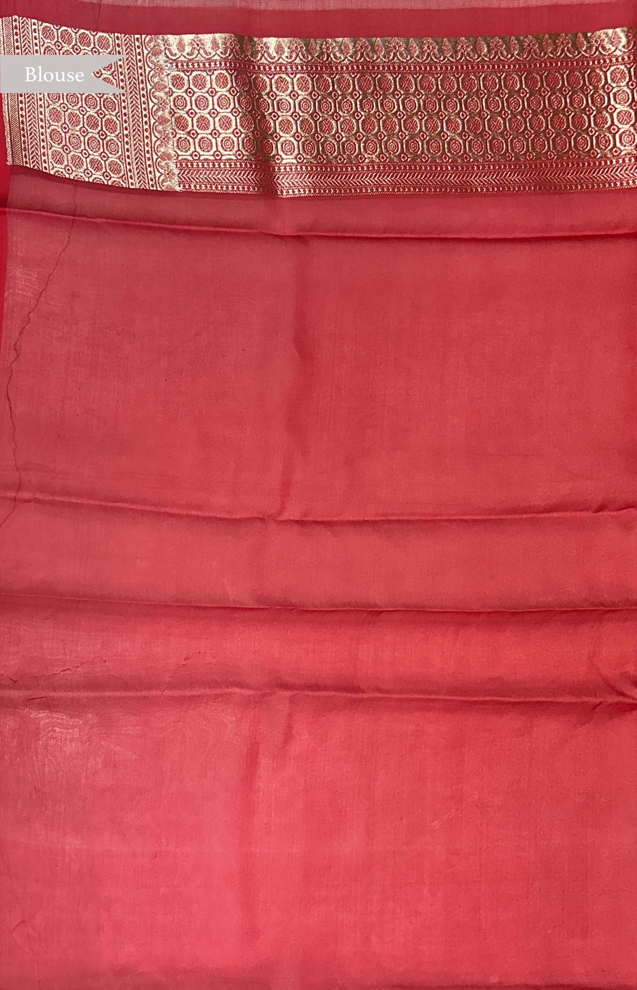 Red Banarasi Organza Saree