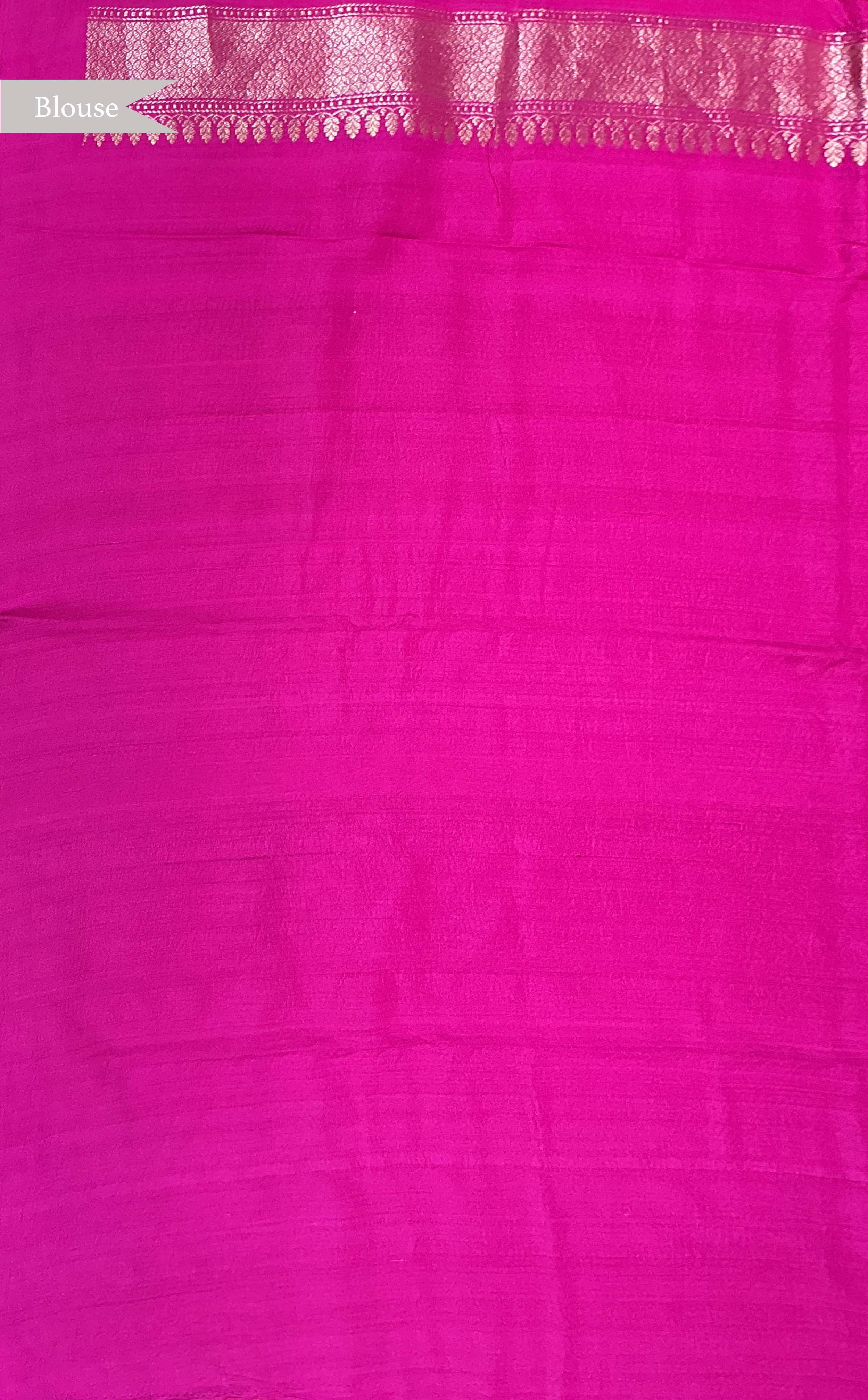 Royal Blue Tussar Georgette Saree