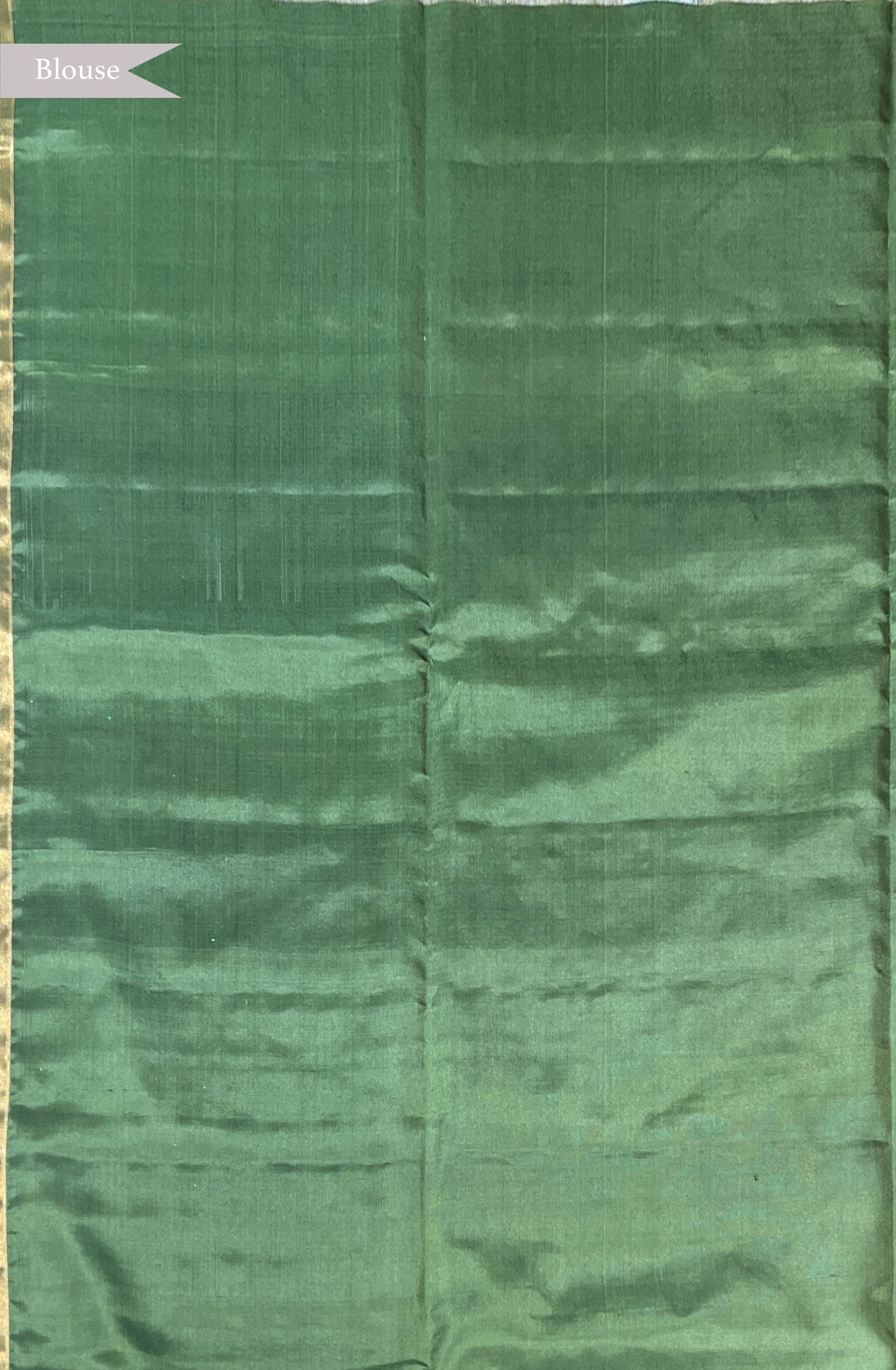Deep Green Soft Silk Saree with Zari and Thread Motifs & Elegant Border