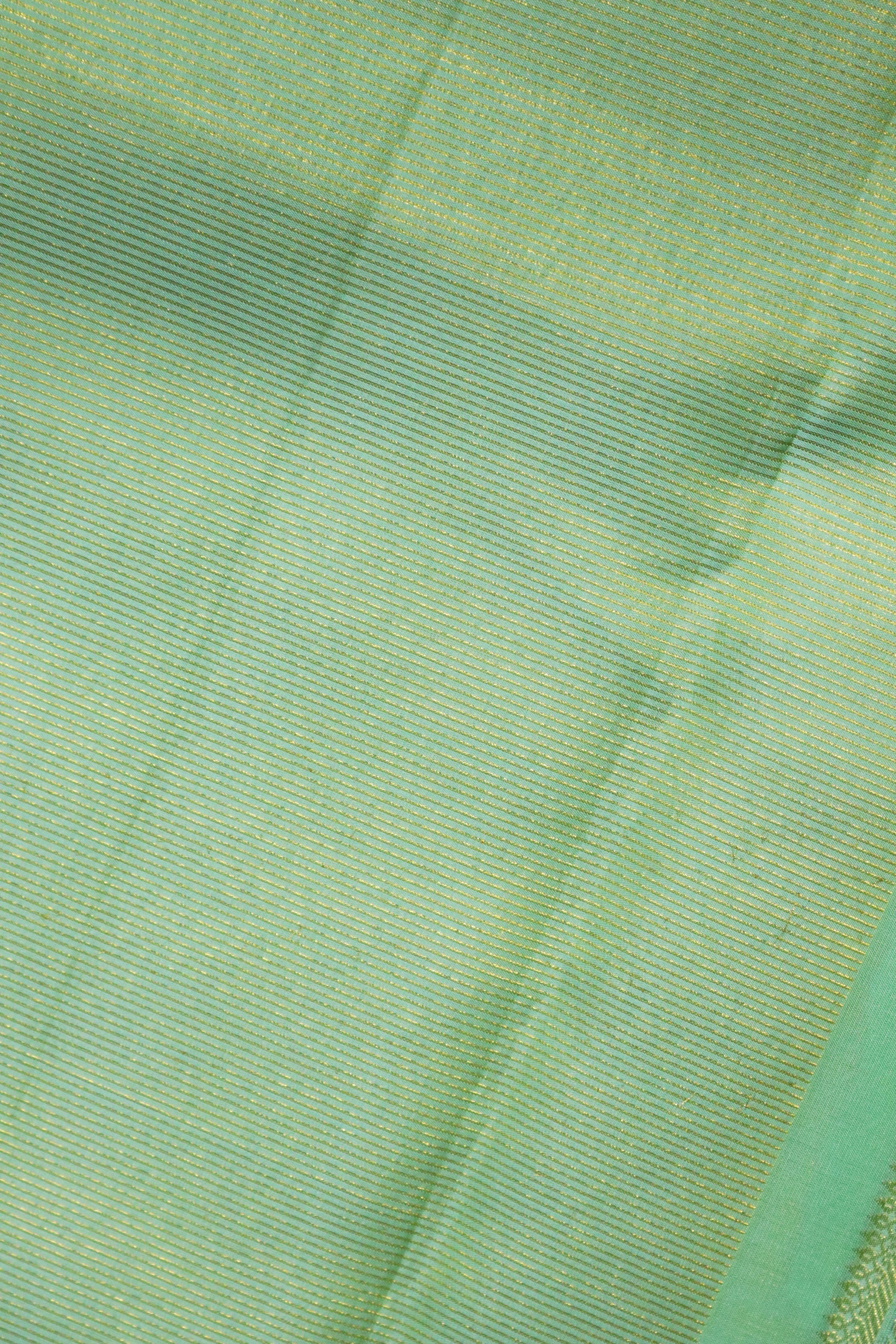 Mint Green Kanchipuram Silk Saree - Mokshaa