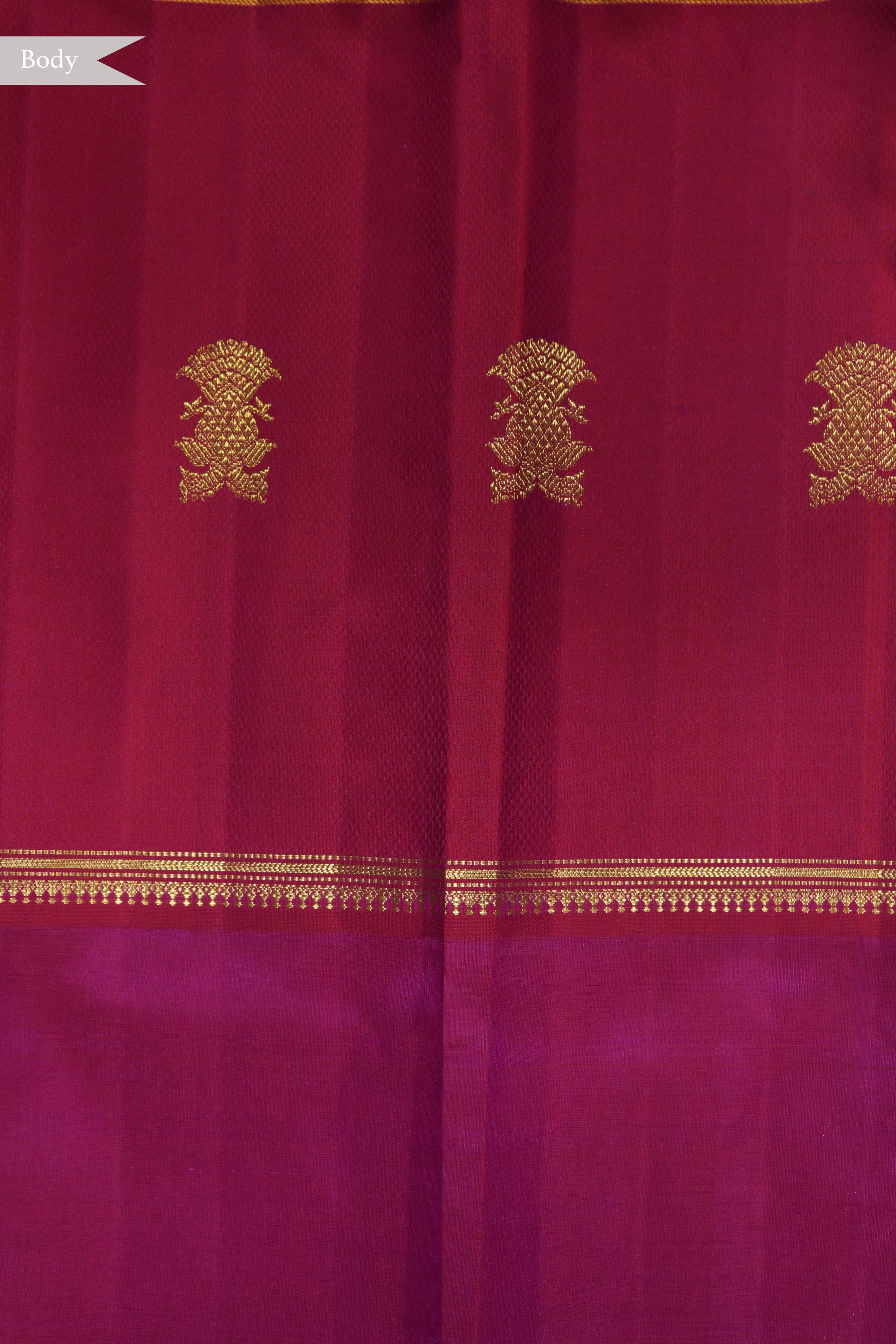 Off White Kanchivaram Silk Vairaoosi Weaving Pink Border and Zari Motifs