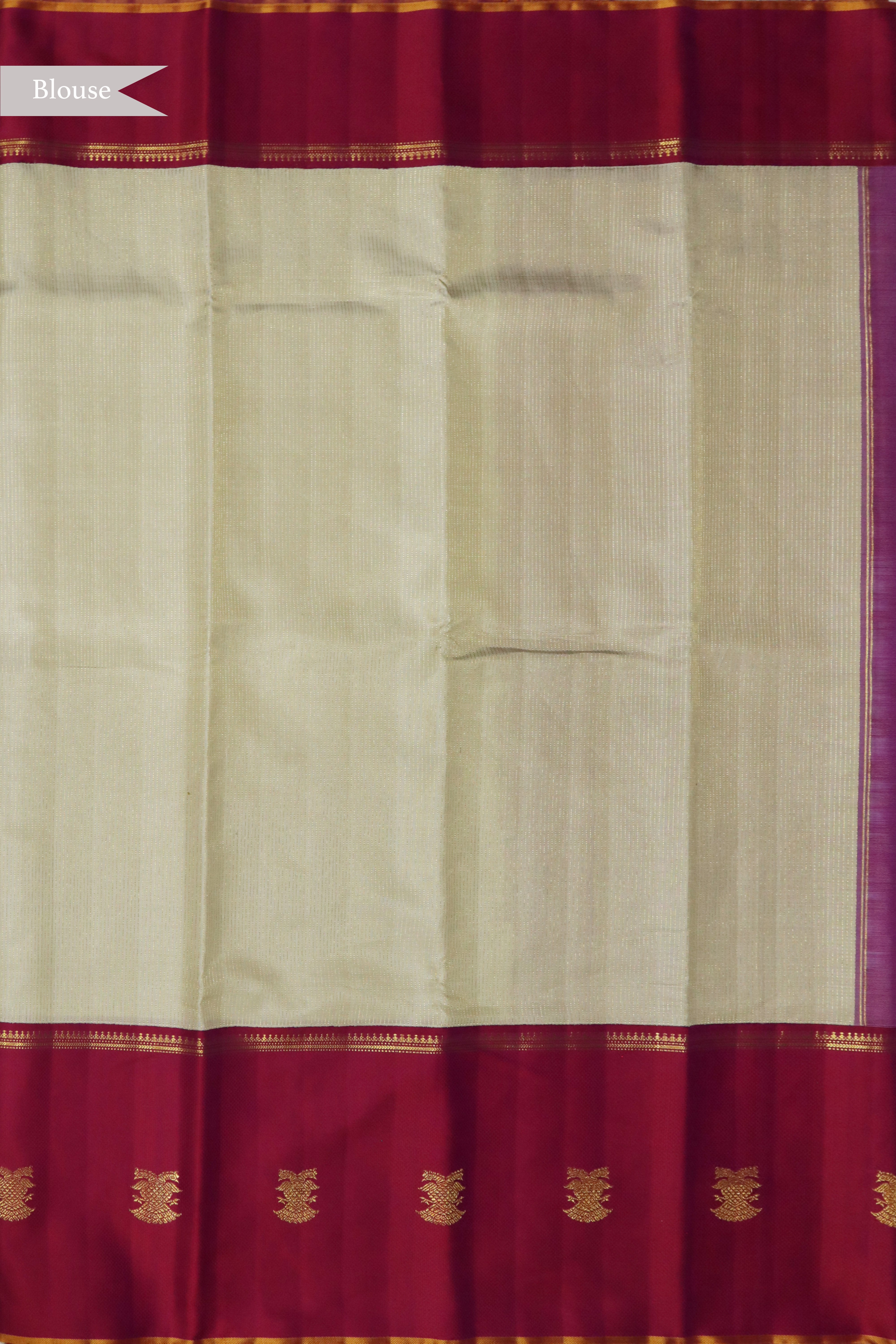 Off White Kanchivaram Silk Vairaoosi Weaving Pink Border and Zari Motifs