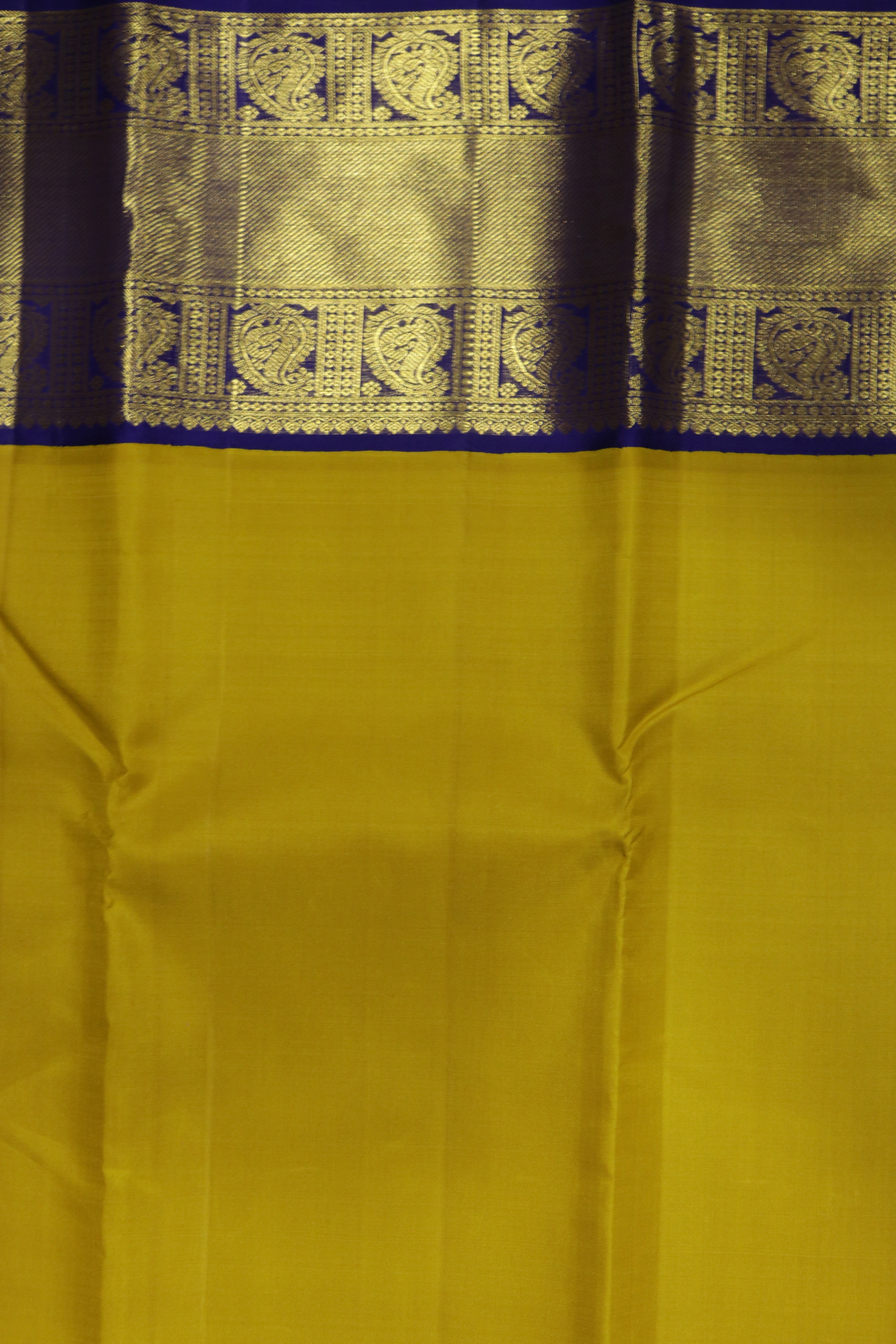 Mustard Kanchivaram Pattu Saree