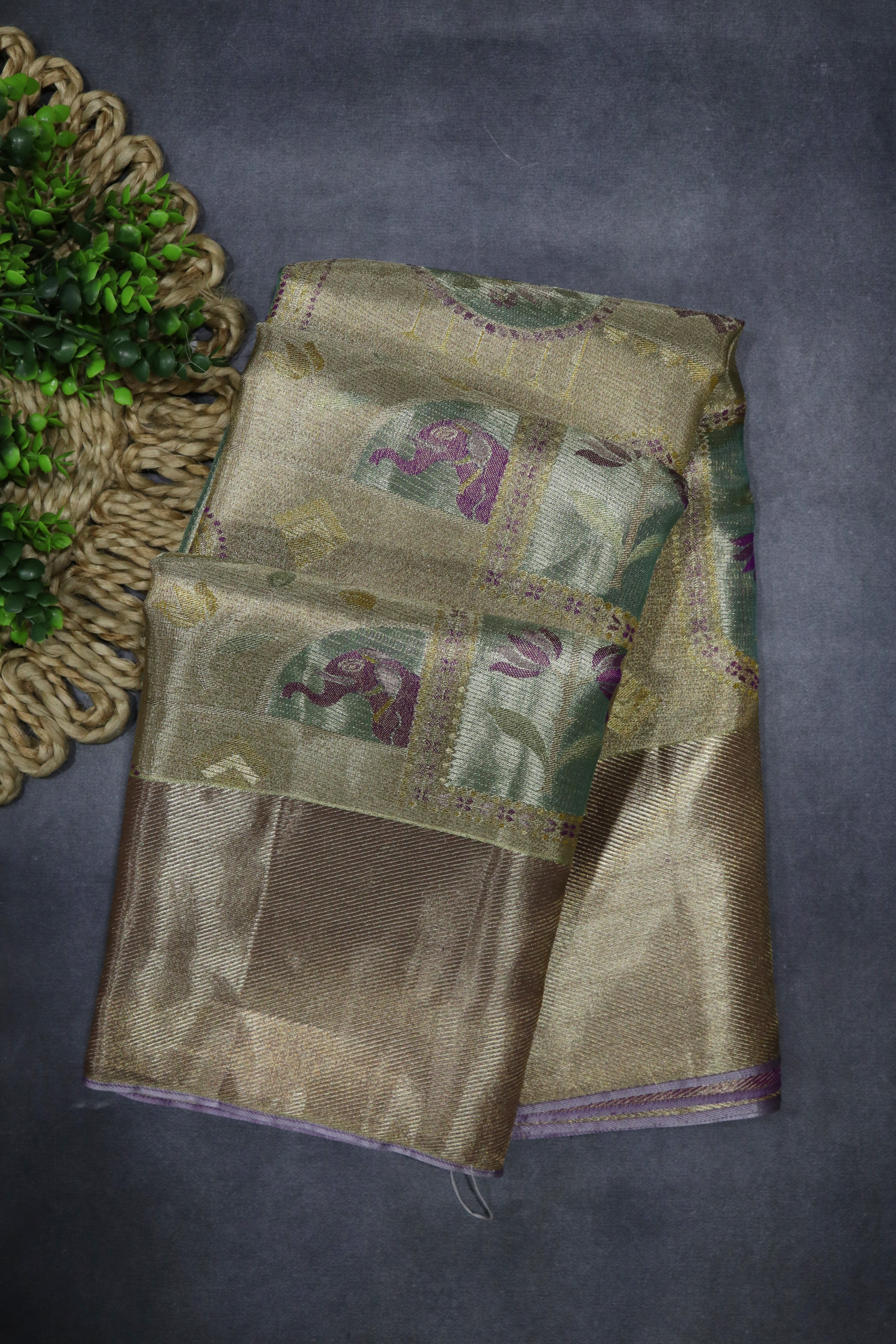 Gold Tissue Kanchivaram Silk Saree
