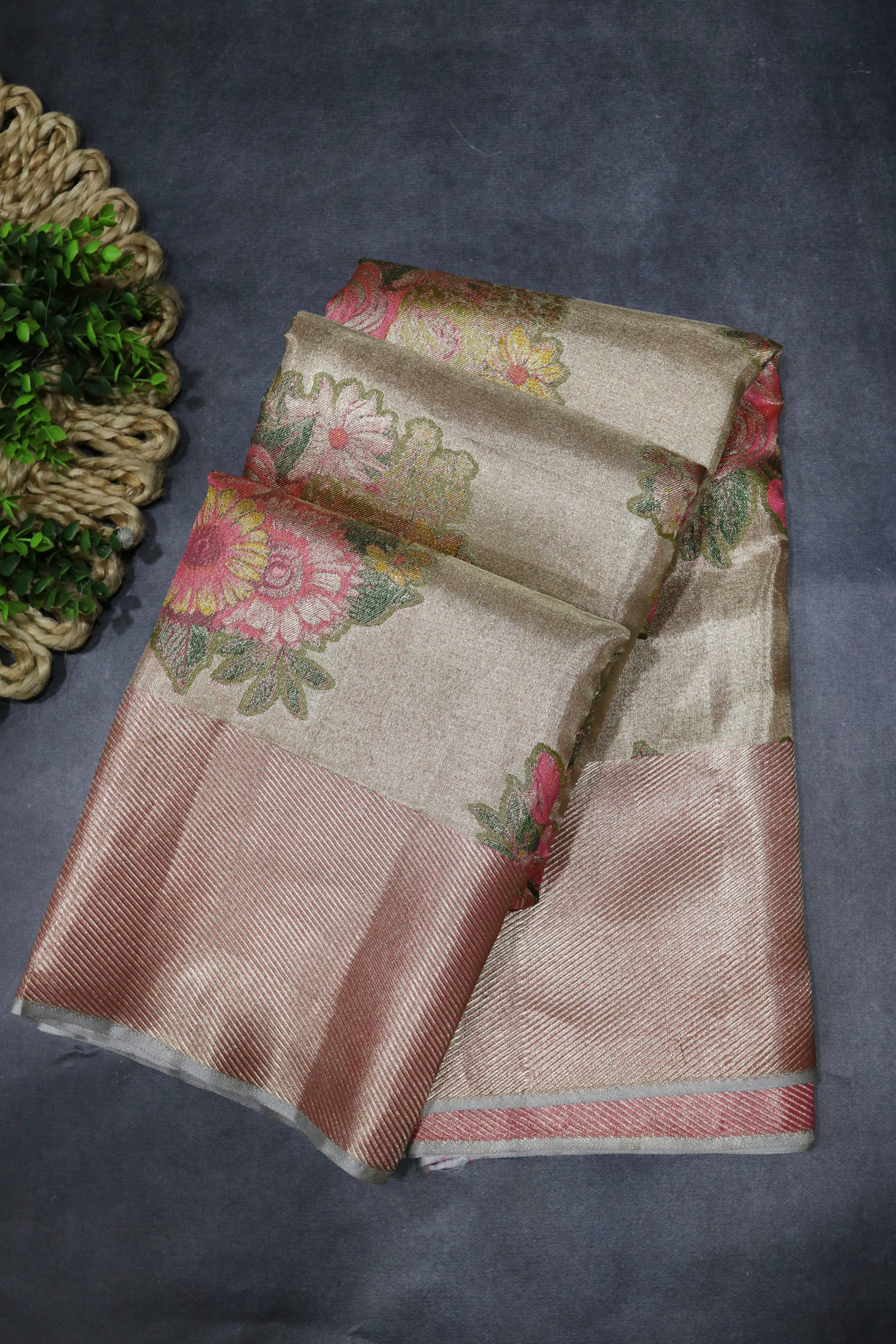 Silver Kanchivaram Tissue Silk Saree