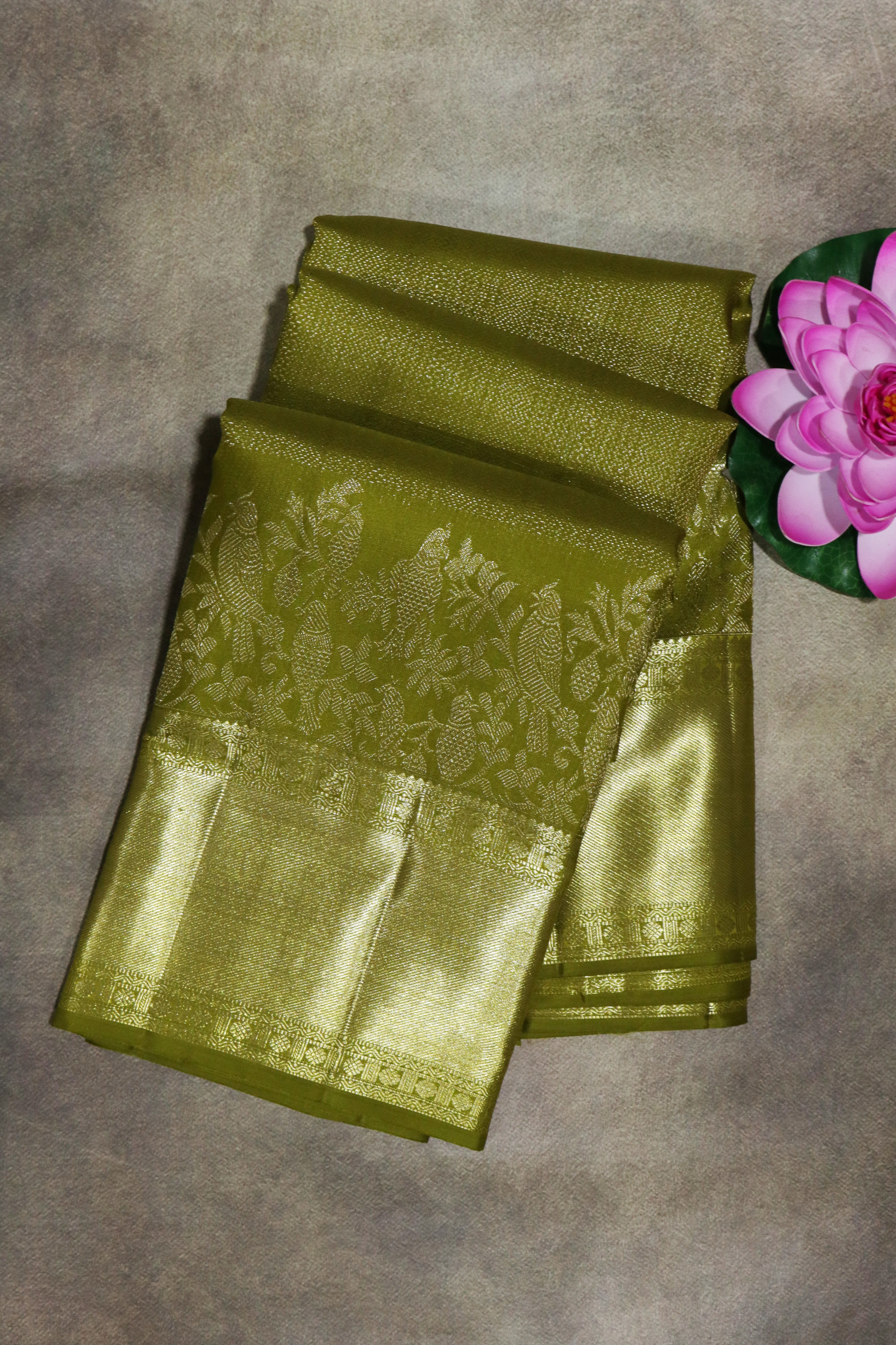 Mehendi Green Kanchivaram Silk Saree