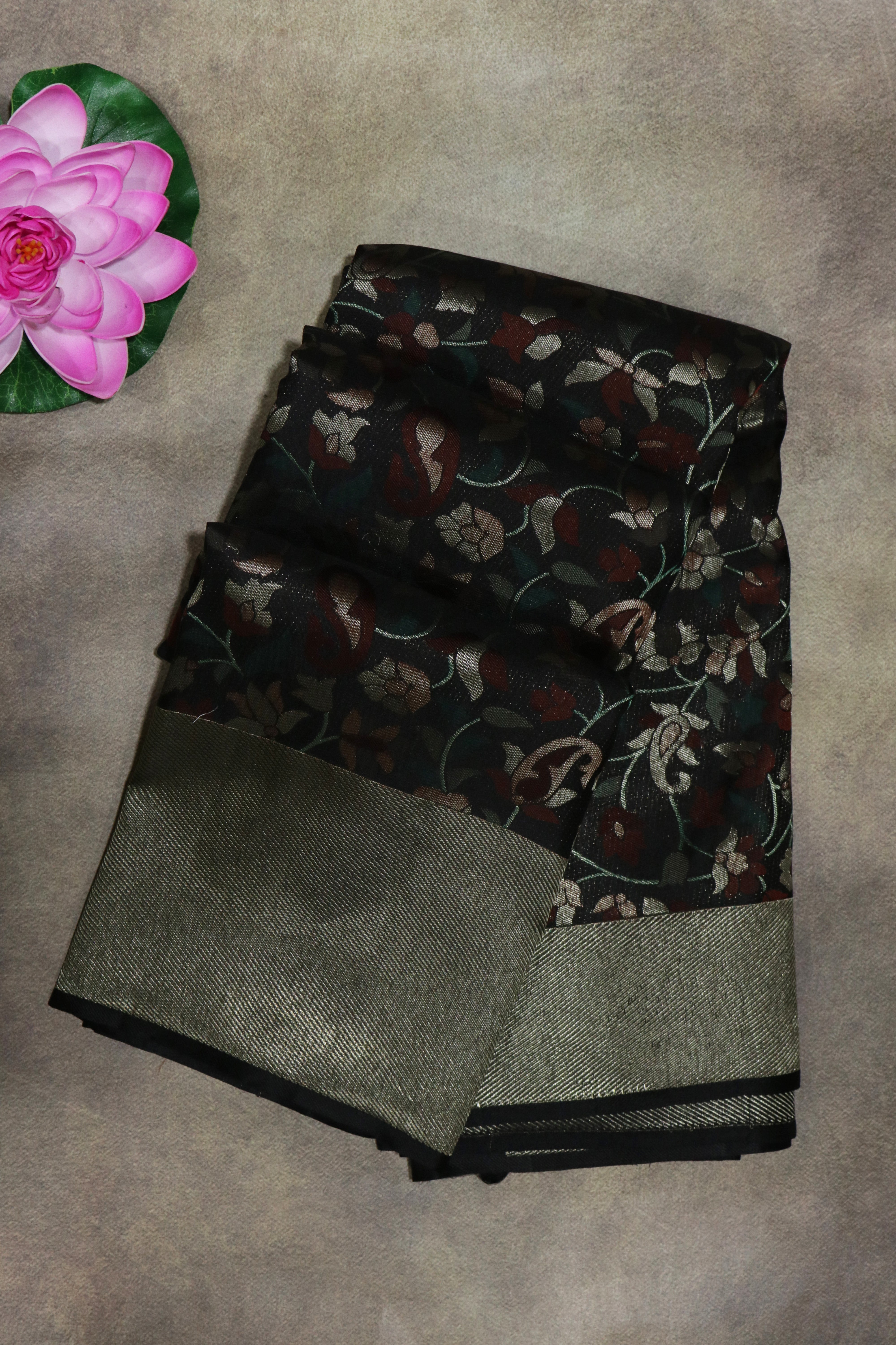 Black Kanchivaram Silk Saree