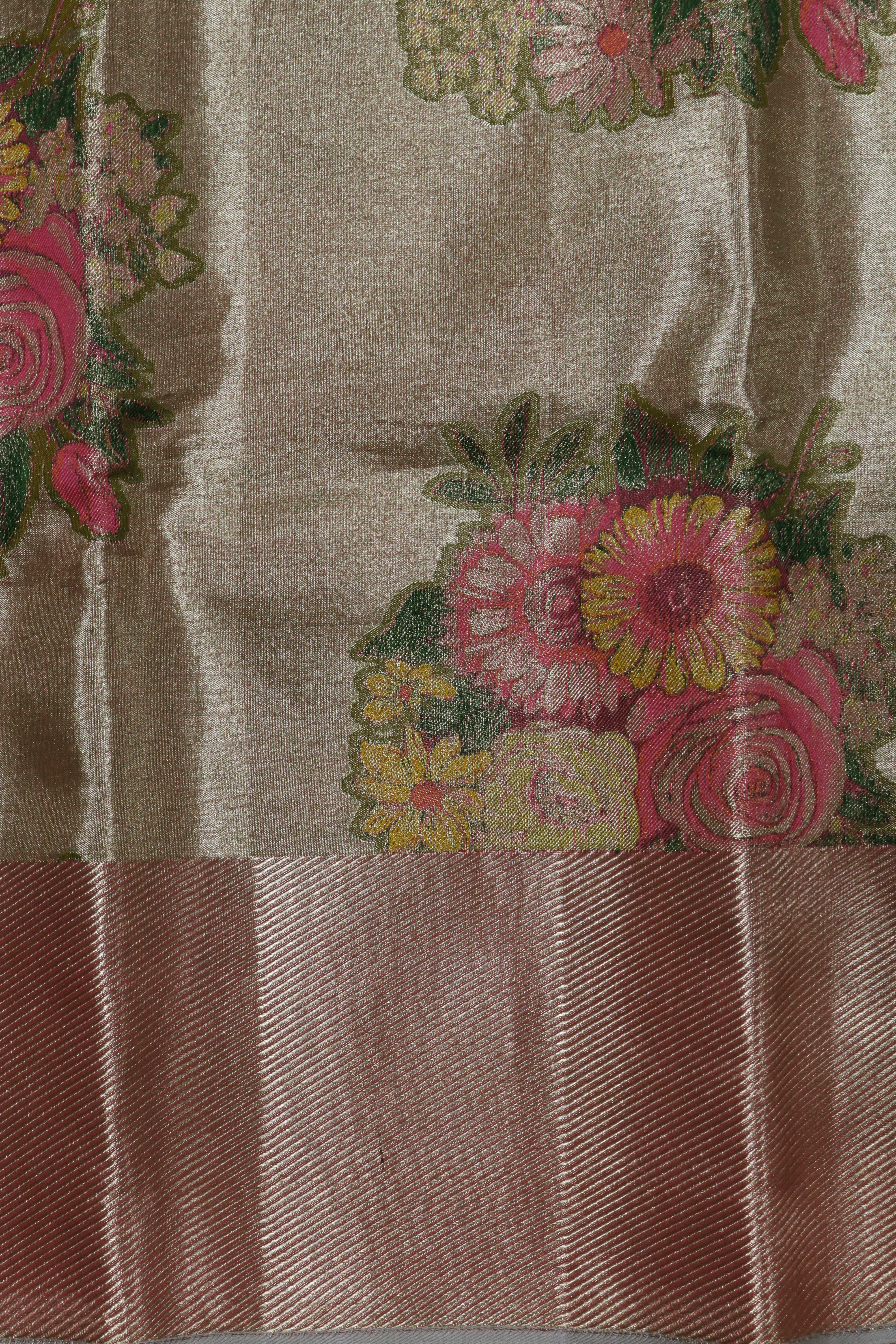 Silver Kanchivaram Tissue Silk Saree