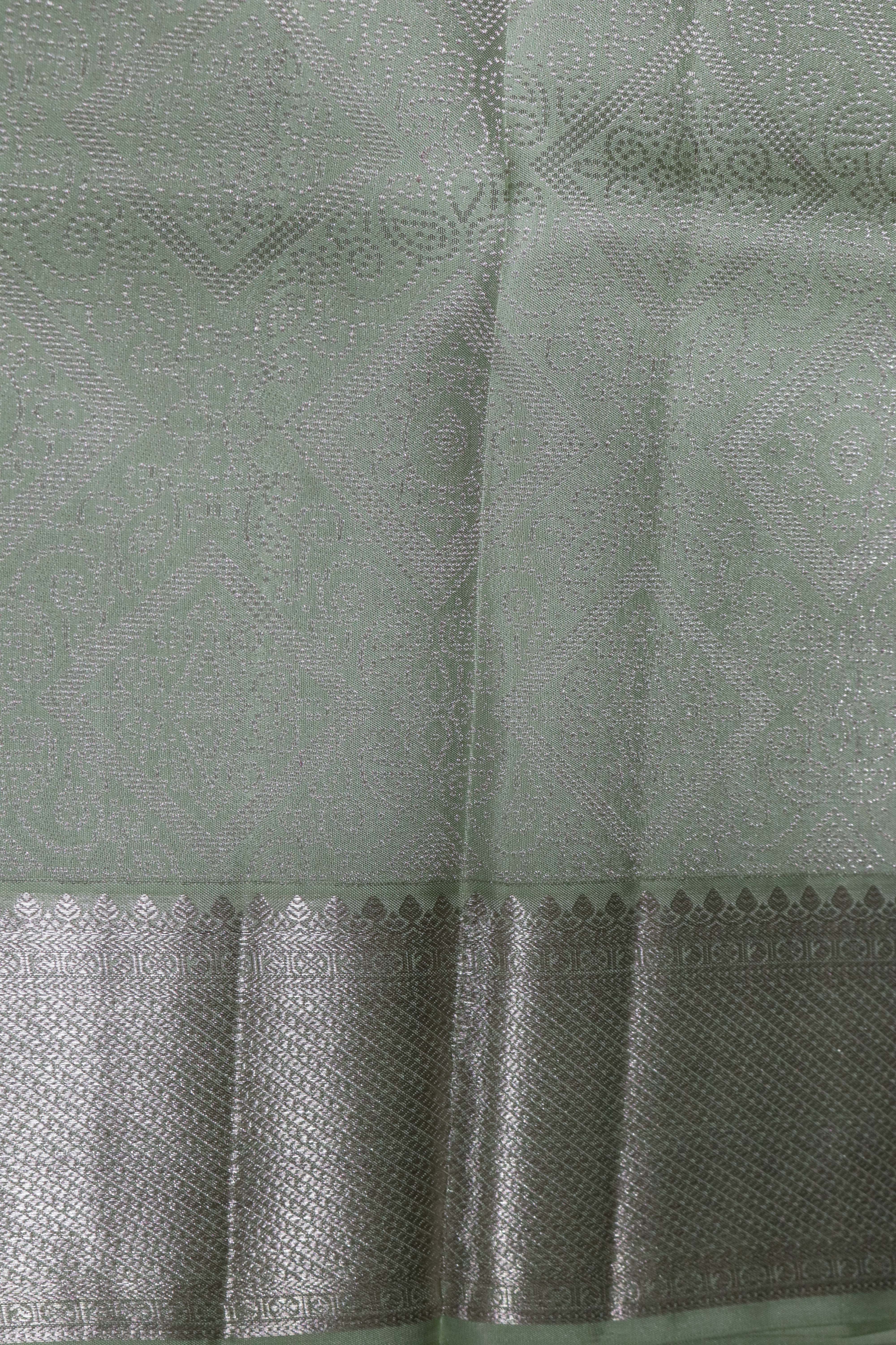 Sea Green Kanchivaram Silk Saree