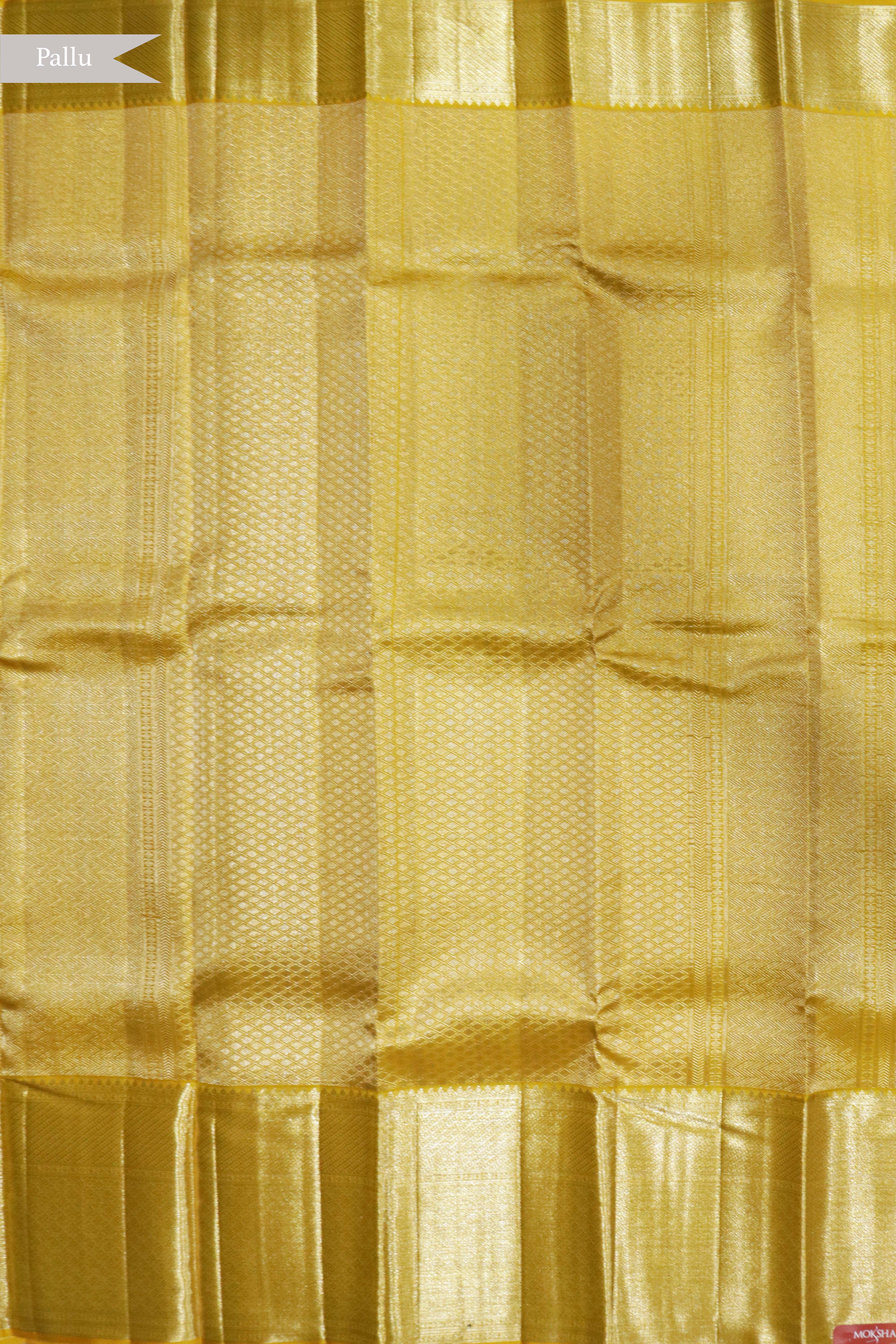 Yellow Kanchivaram Silk Saree