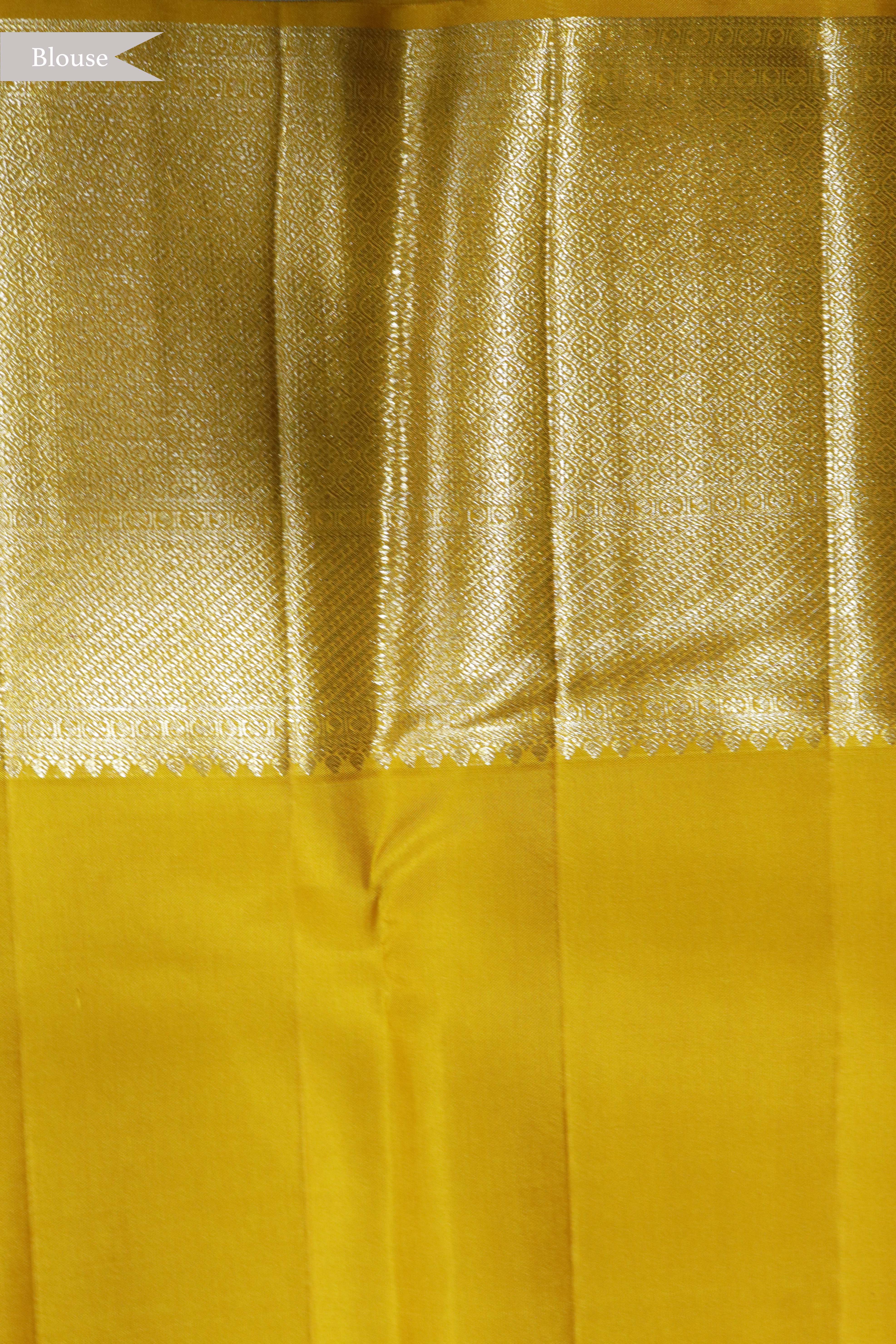 Yellow Kanchivaram Silk Saree