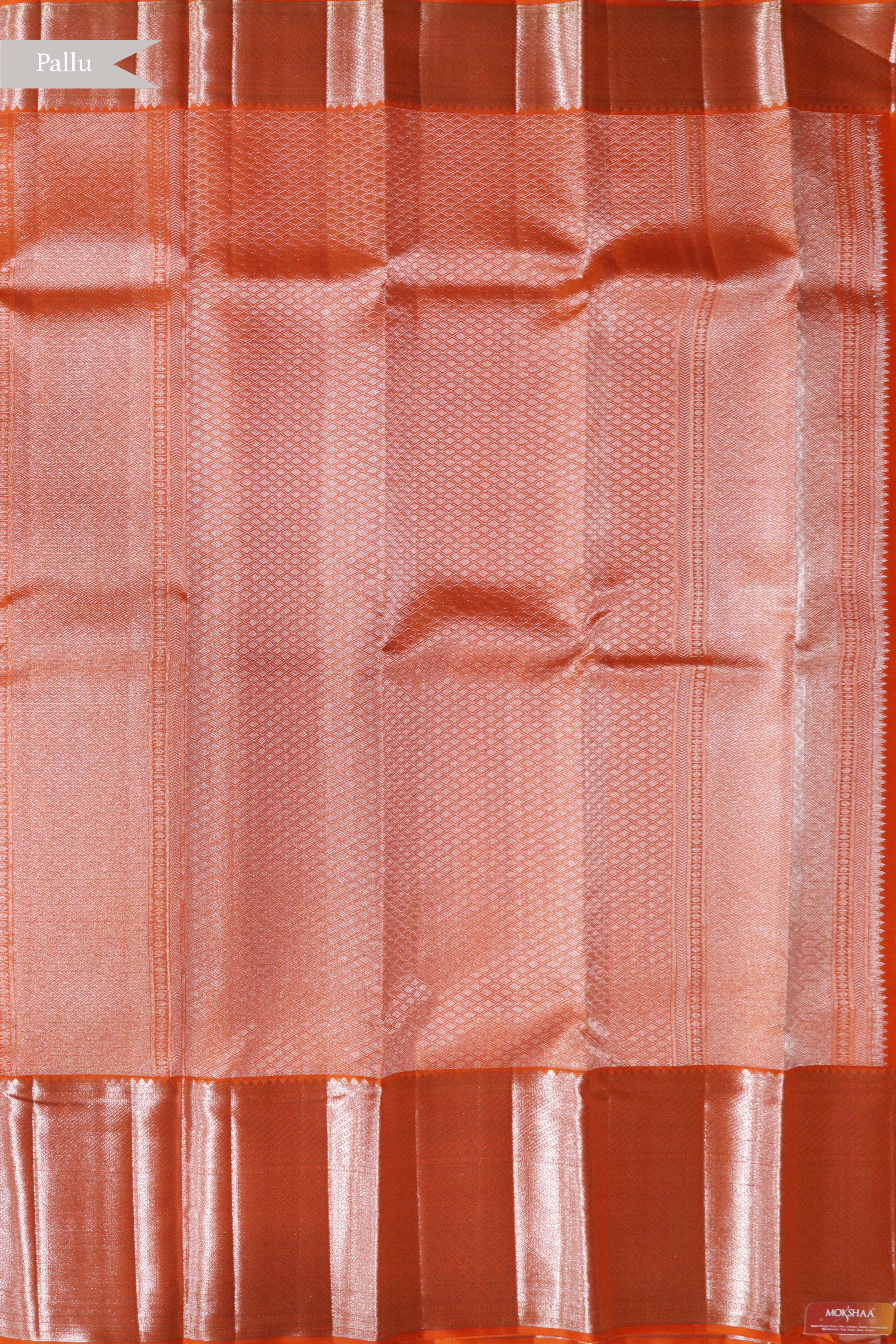 Orange Kanchivaram Silk Saree