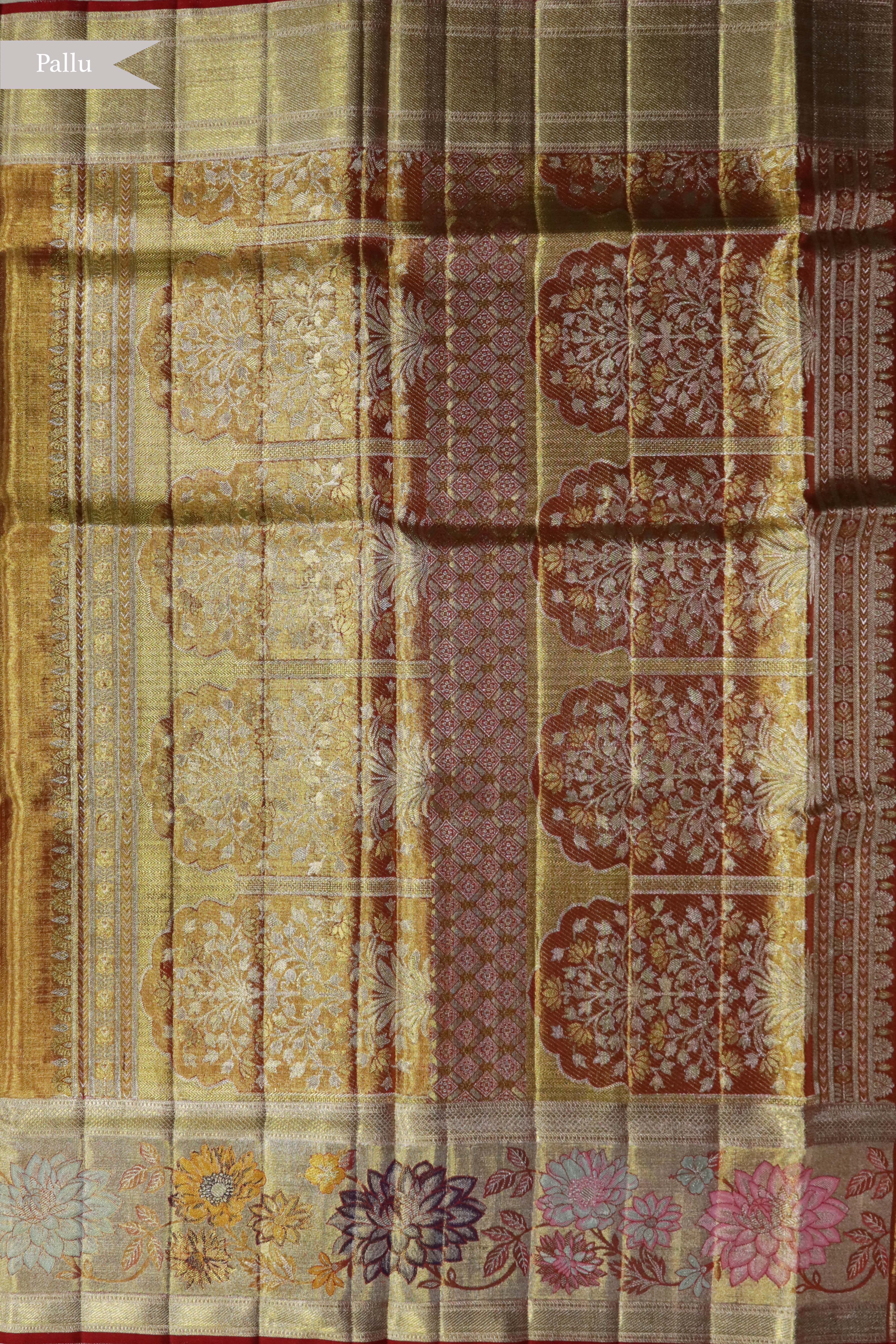 Red Kanchivaram Tissue Silk Saree