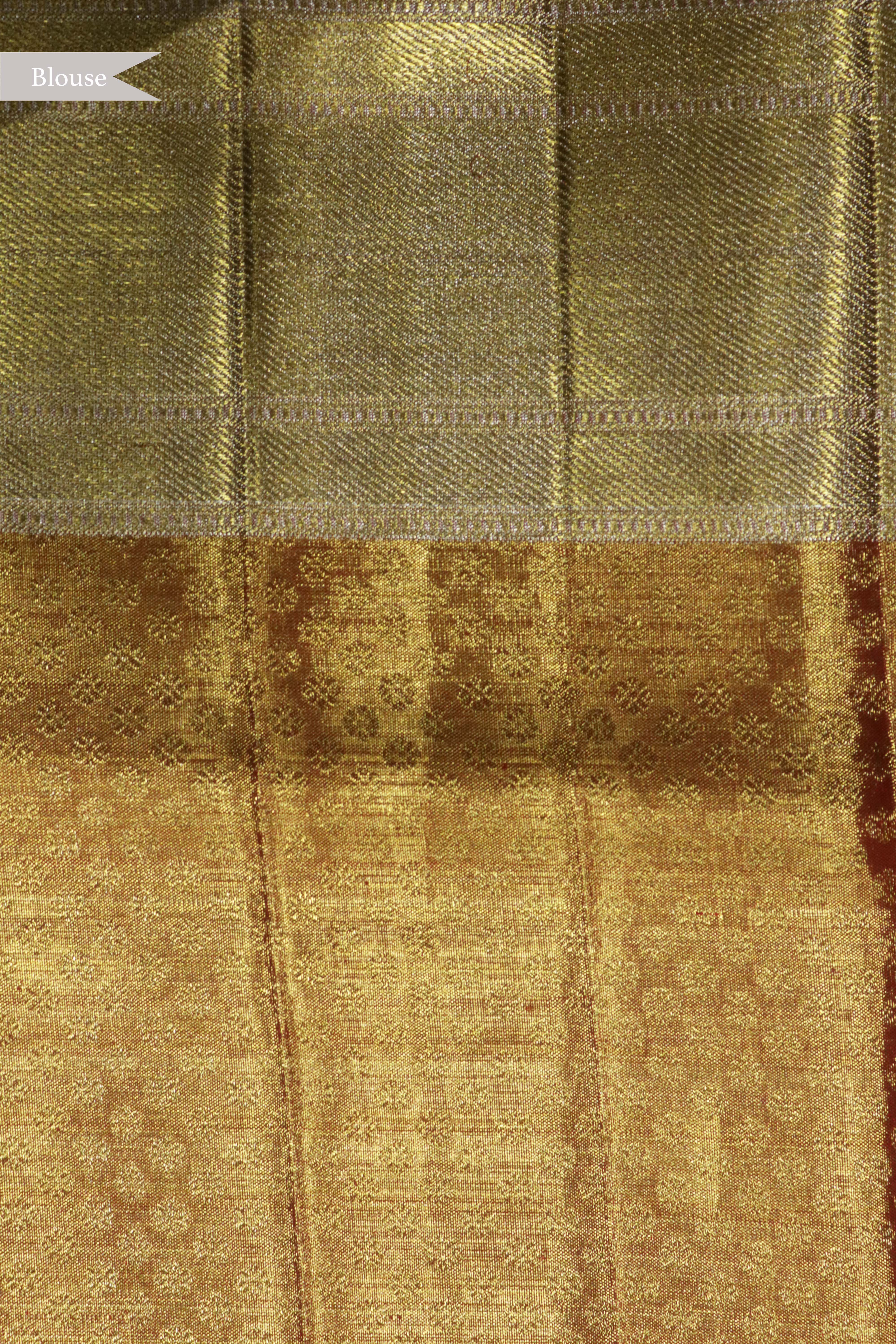 Red Kanchivaram Tissue Silk Saree