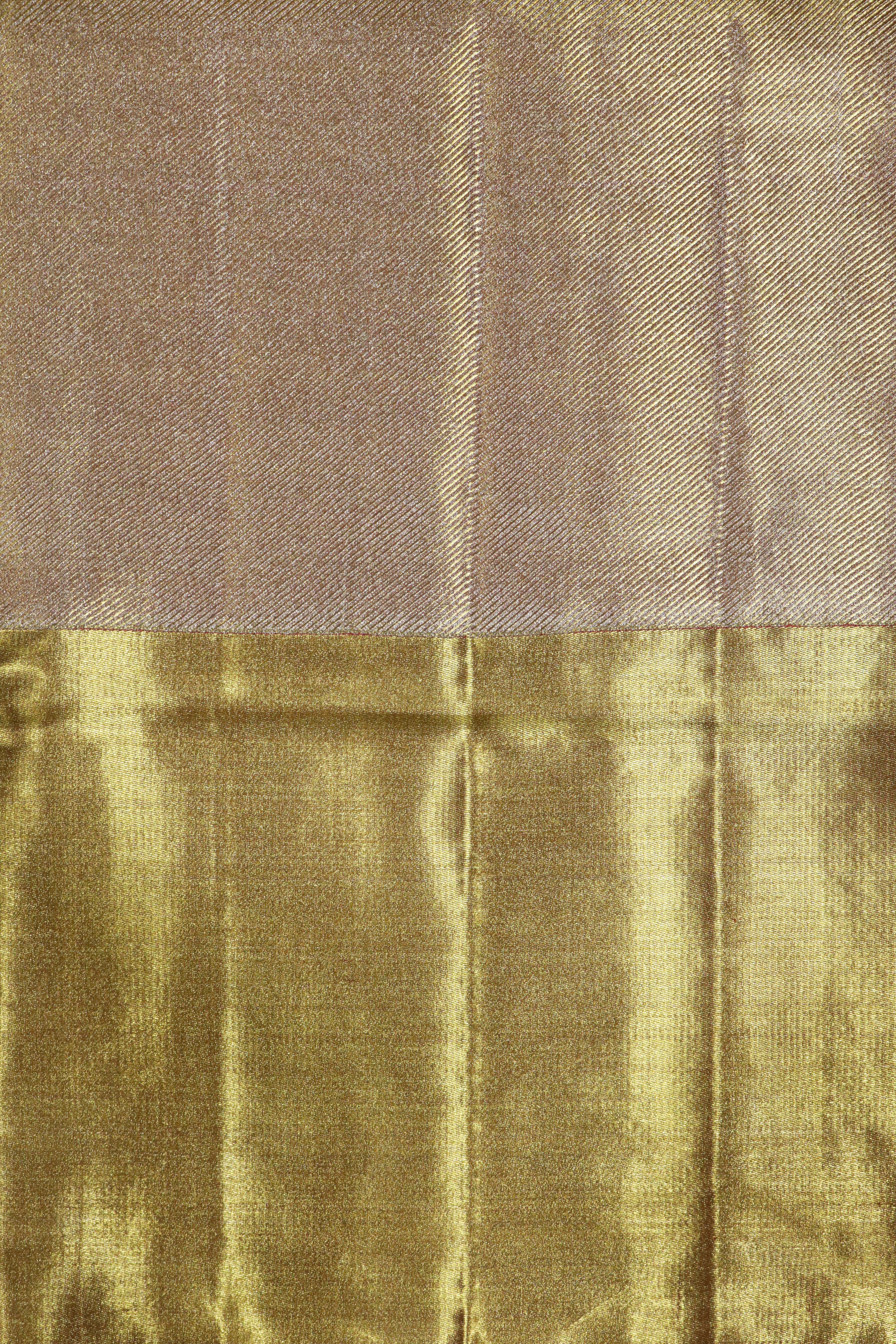 Peach Gold Kanchivaram Tissue Silk Saree