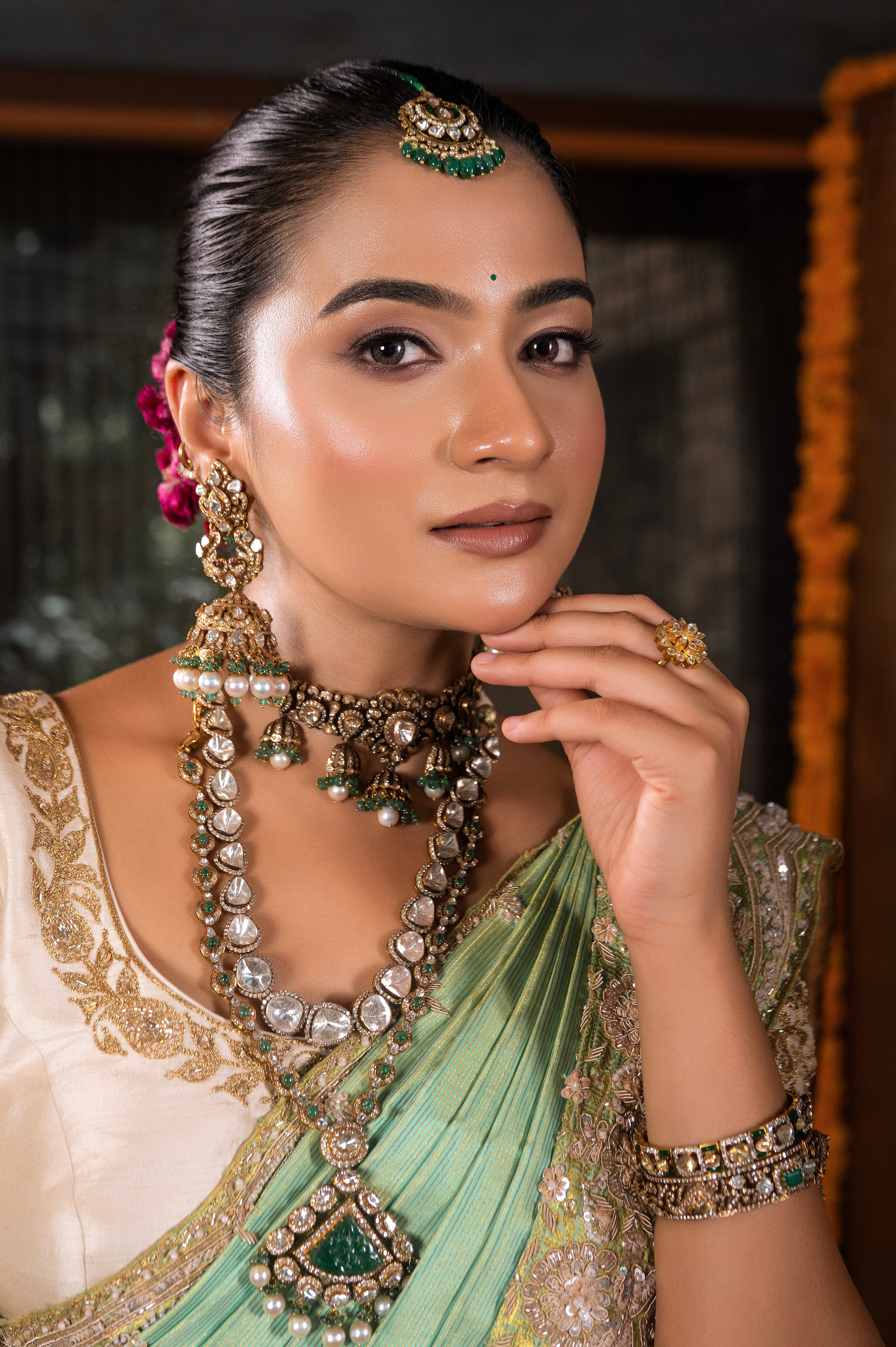 Sea Green Kanchivaram Silk Saree