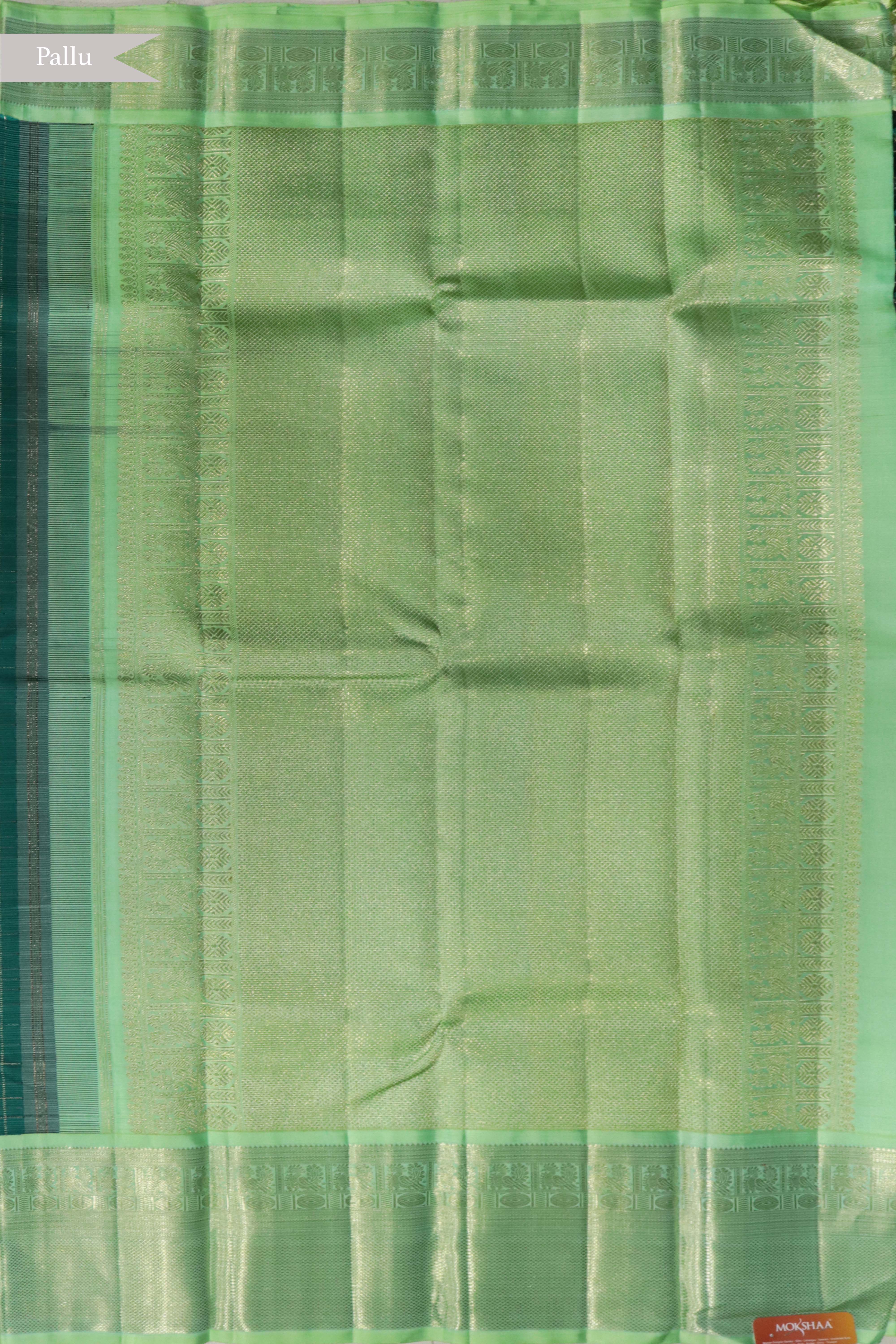 Teal Green Kanchivaram Silk Saree
