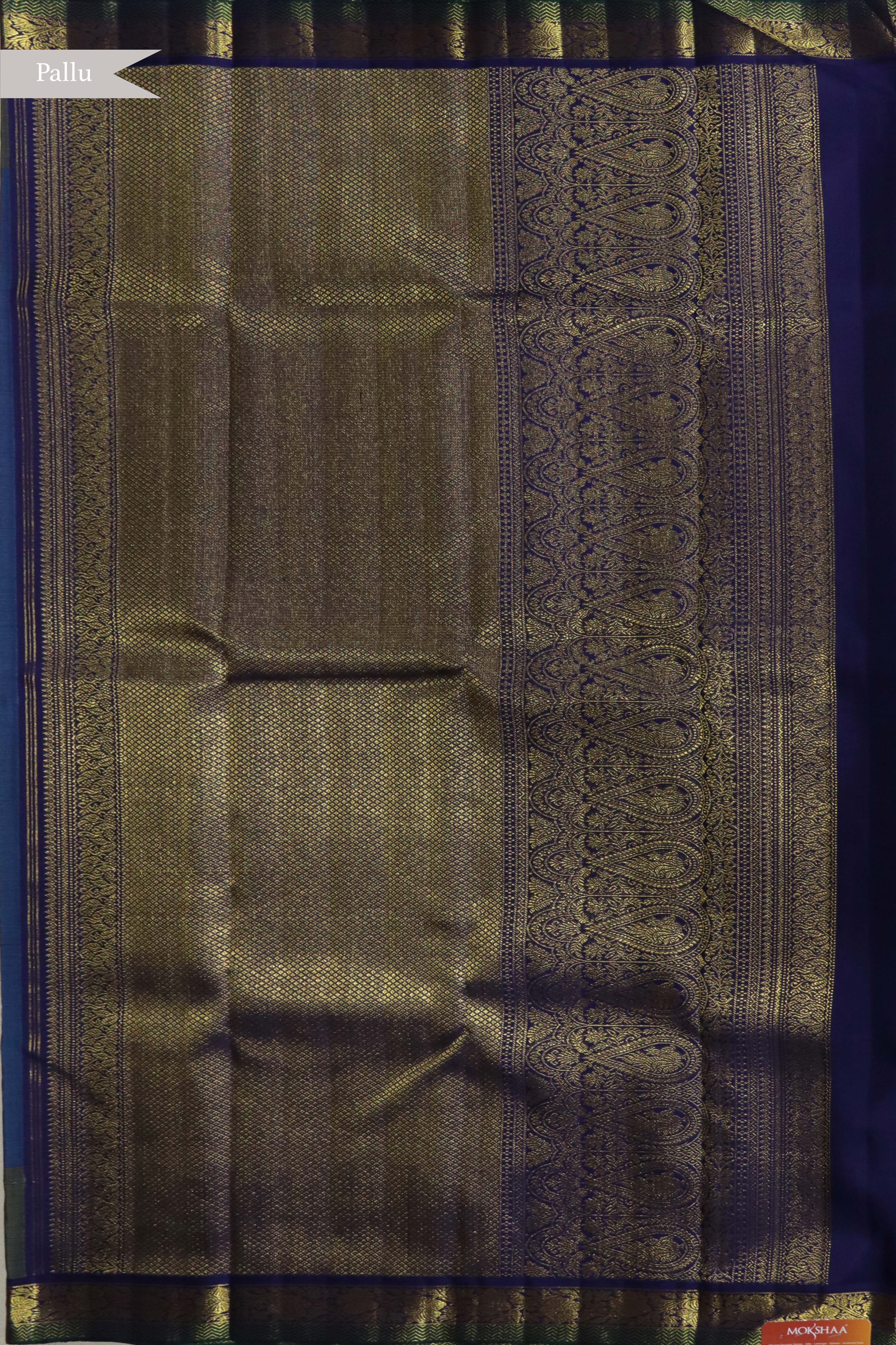 Turquoise Blue Kanchivaram Silk Saree
