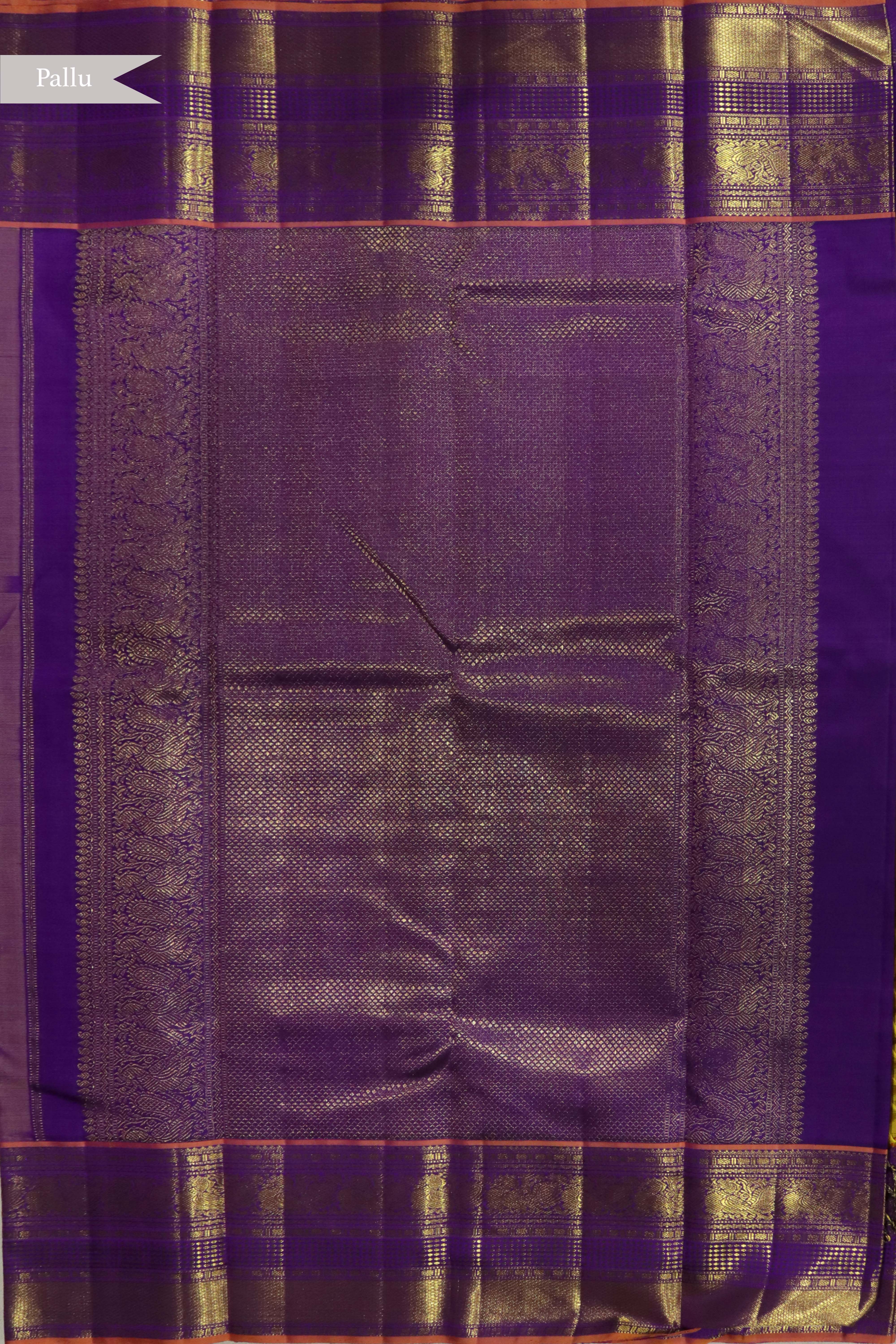 Mustard Yellow Kanchivaram Silk Saree