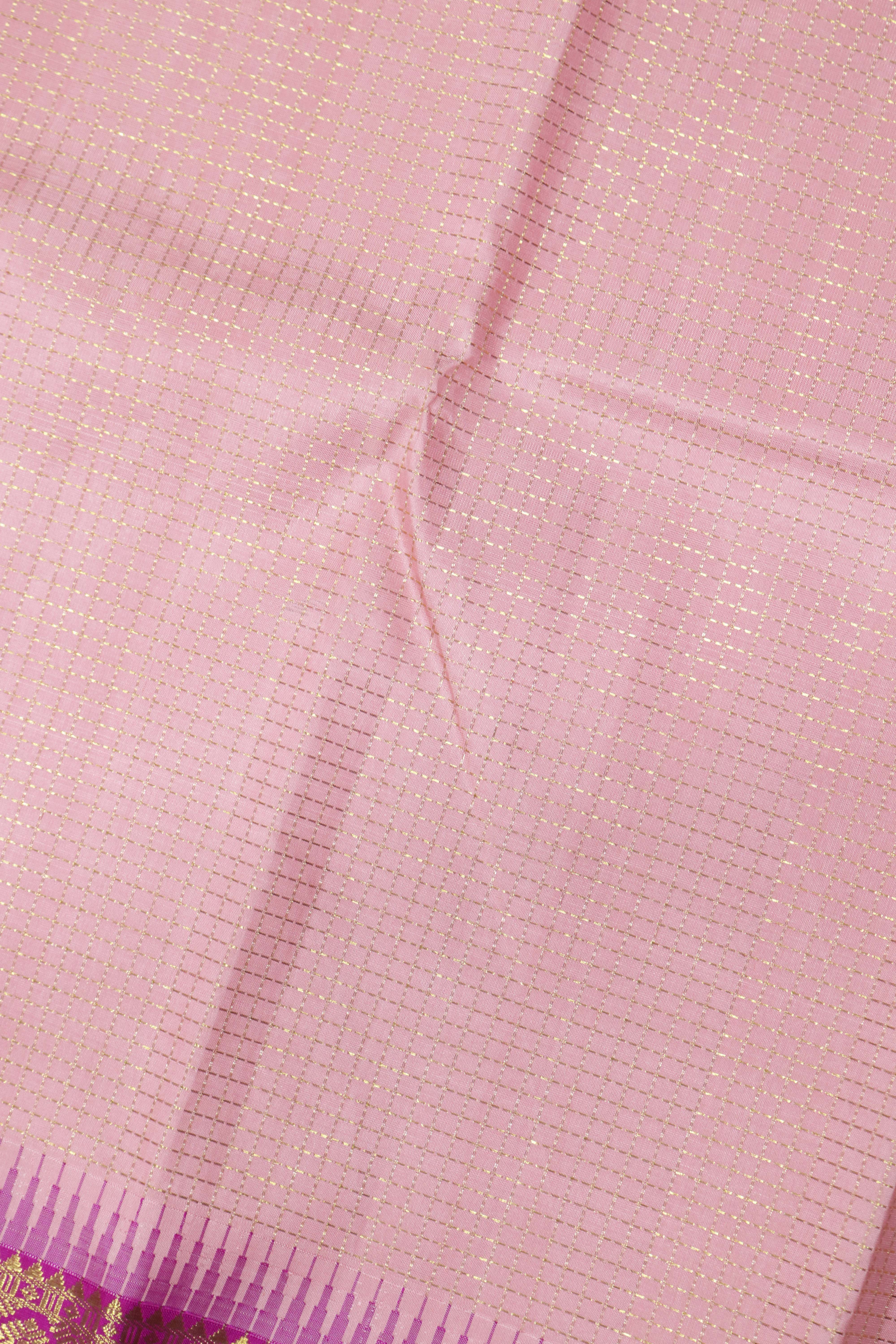 Peach Kanchivaram Silk Saree