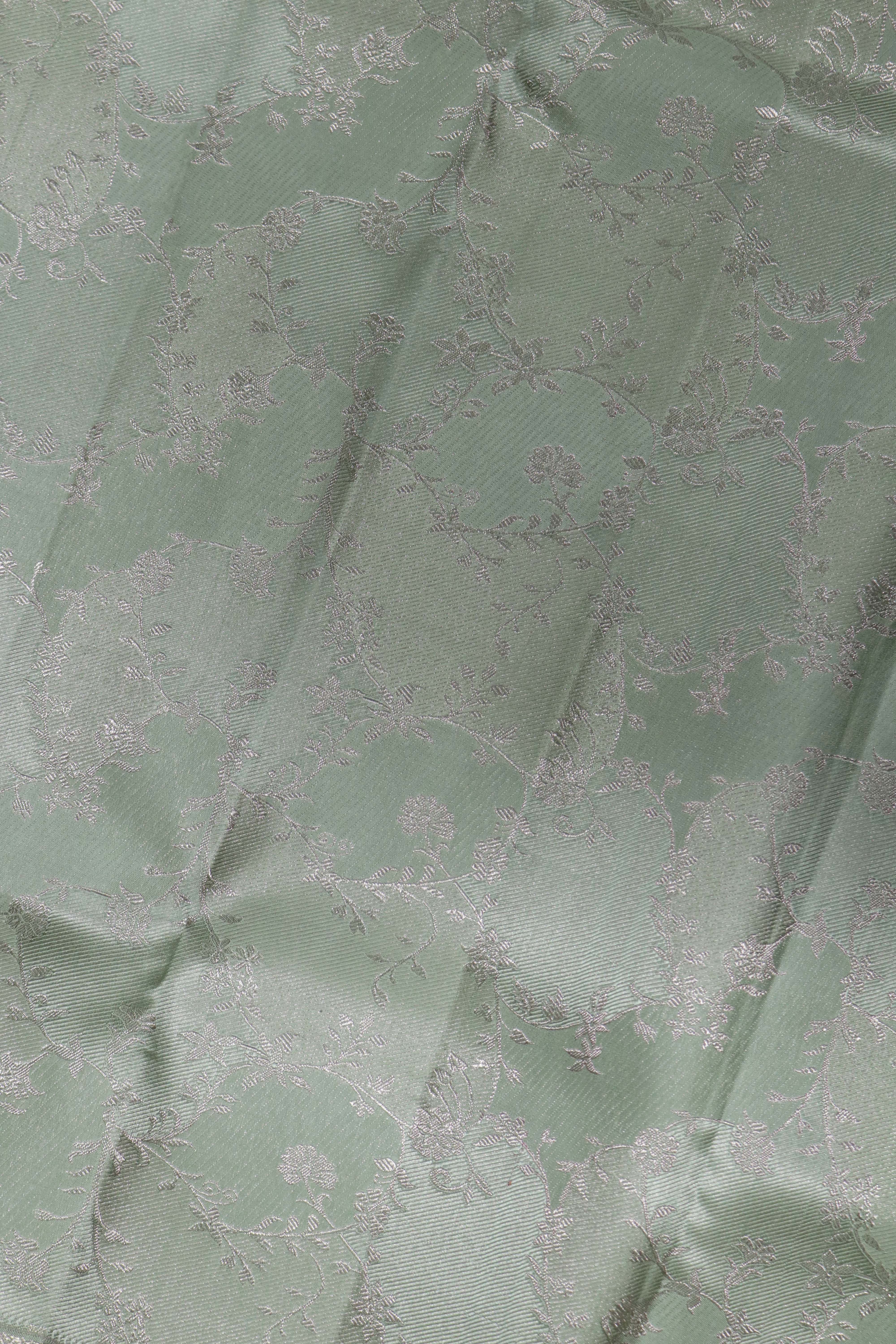 Sage Green Kanchivaram Silk Saree