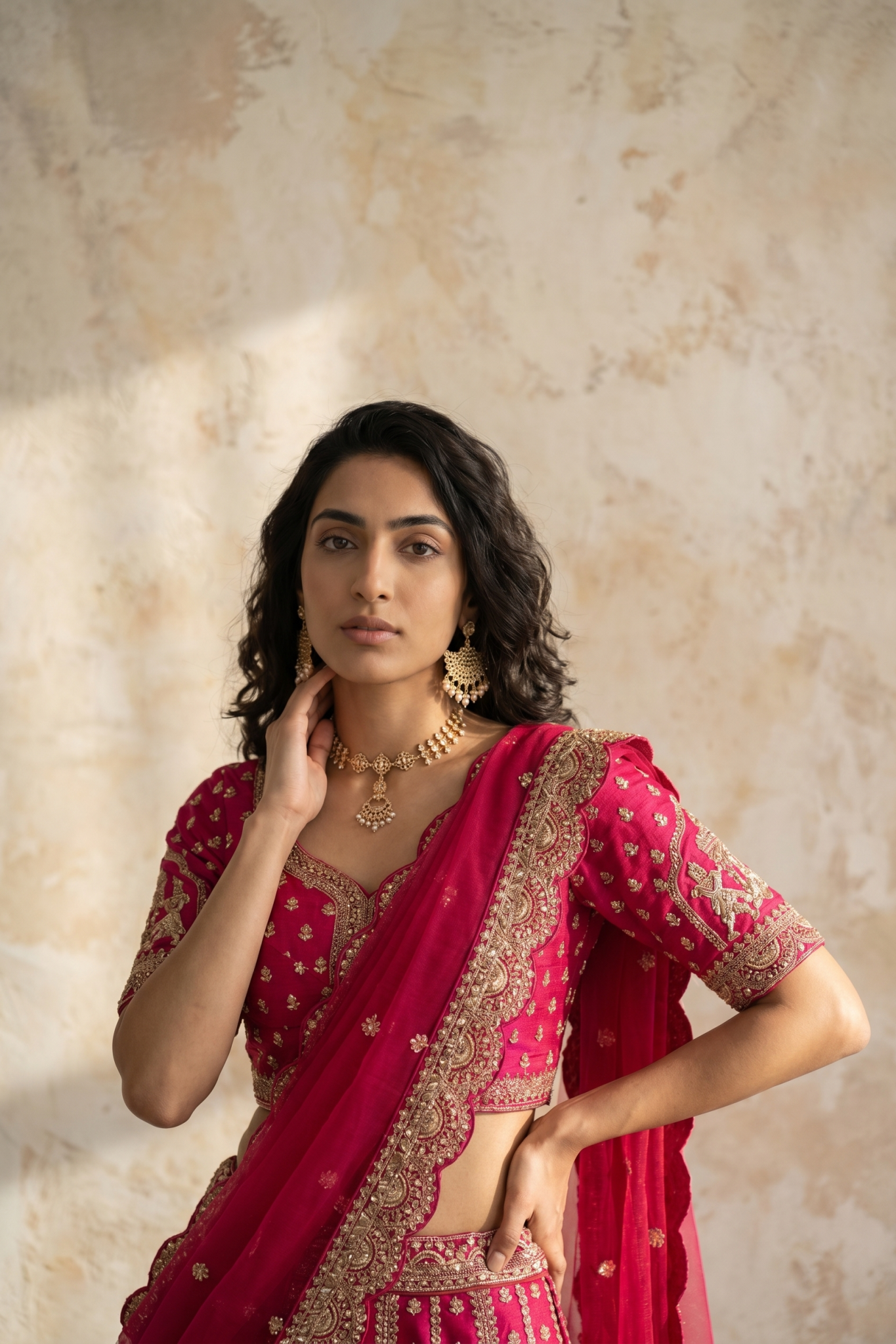 Rani Pink Raw Silk Lehenga