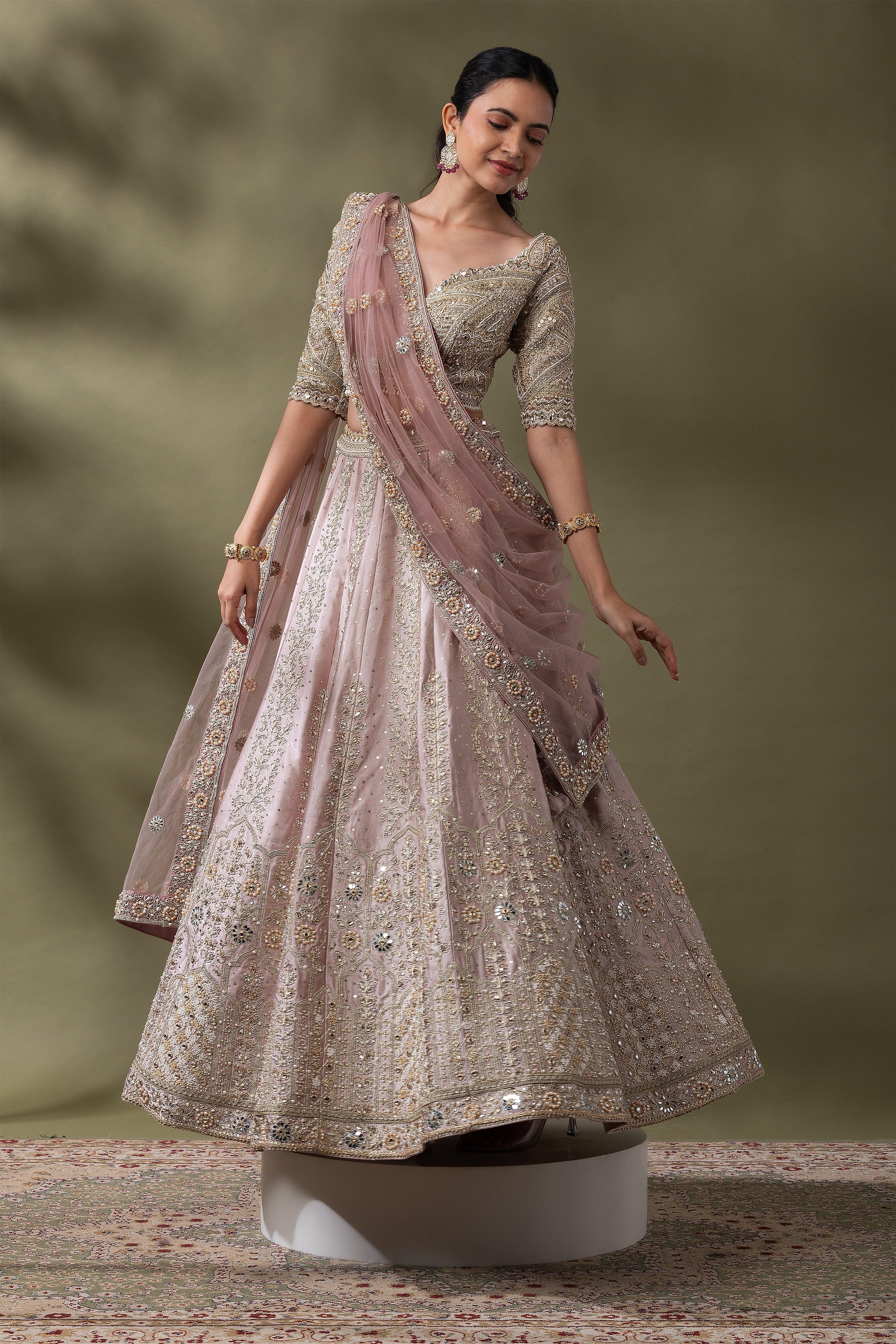 Blush Pink Lehenga set - Mokshaa