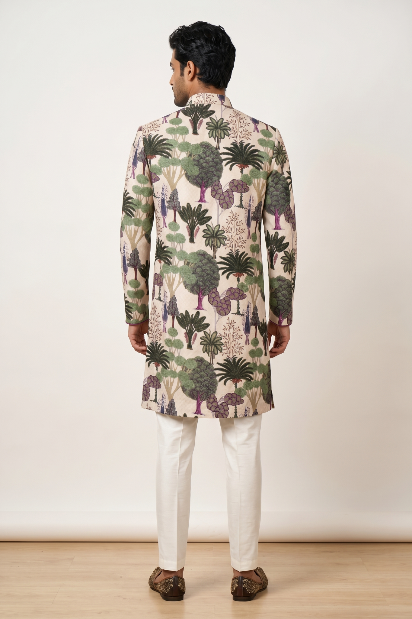 Multicolour Nysa Silk Printed Kurta Set