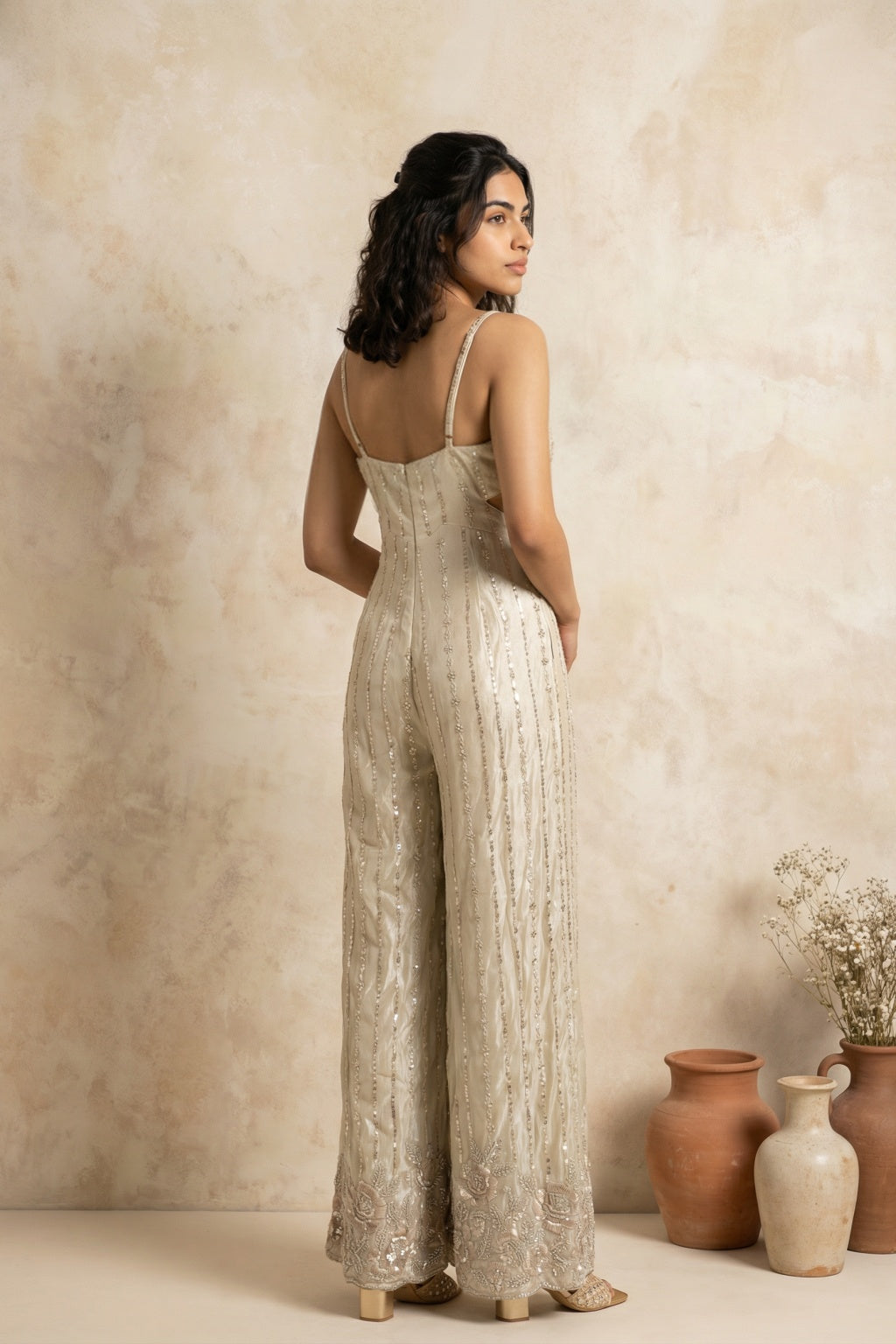 Champagne Jumpsuit - Mokshaa