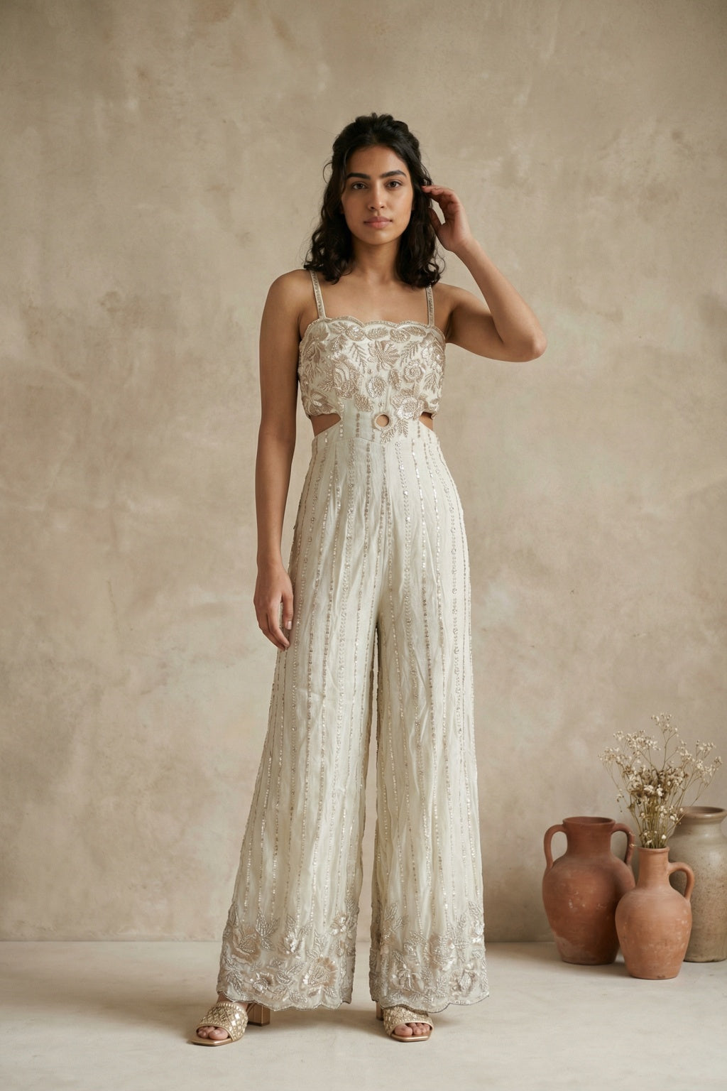 Champagne Jumpsuit - Mokshaa