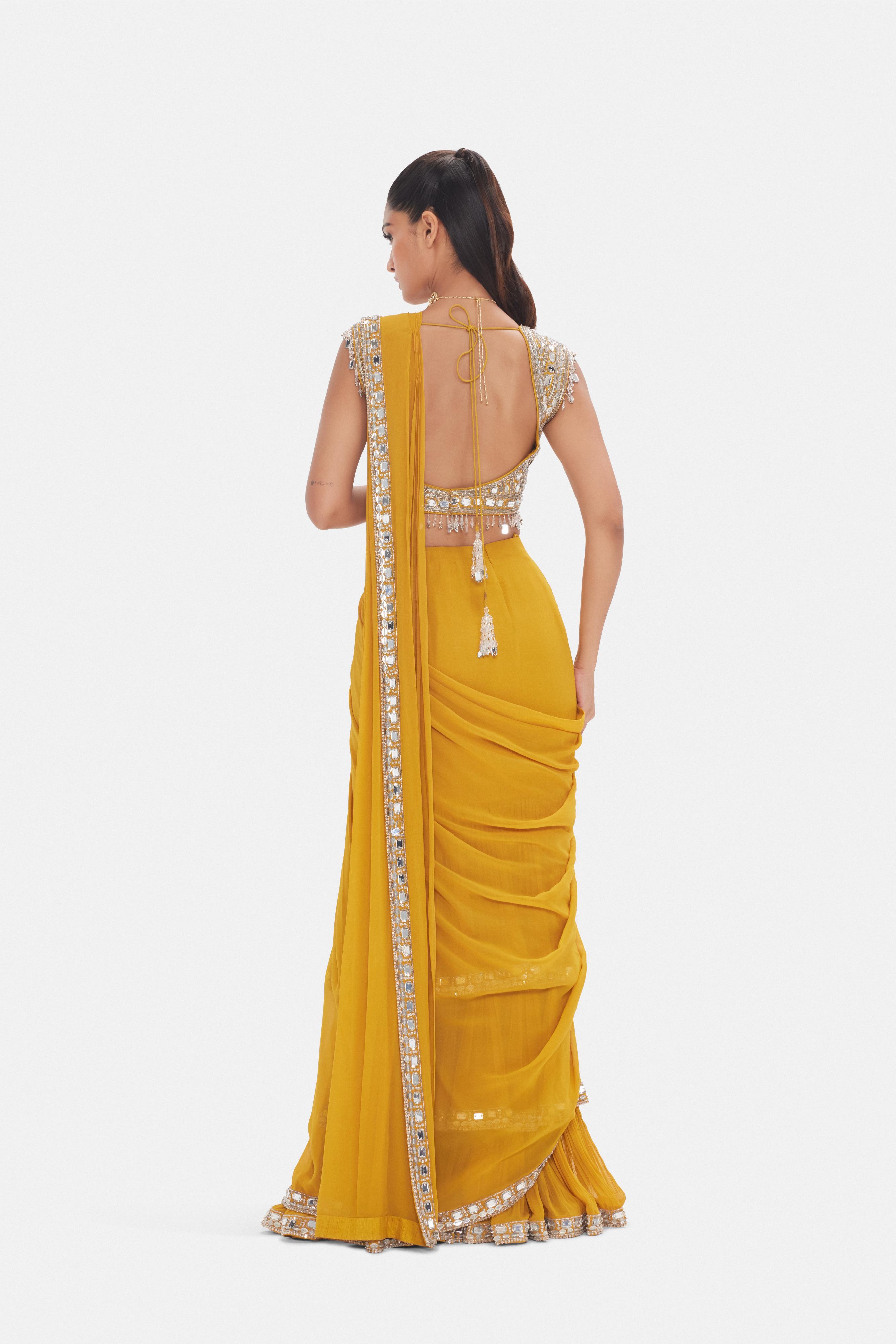The Sunlit Sovereign Saree