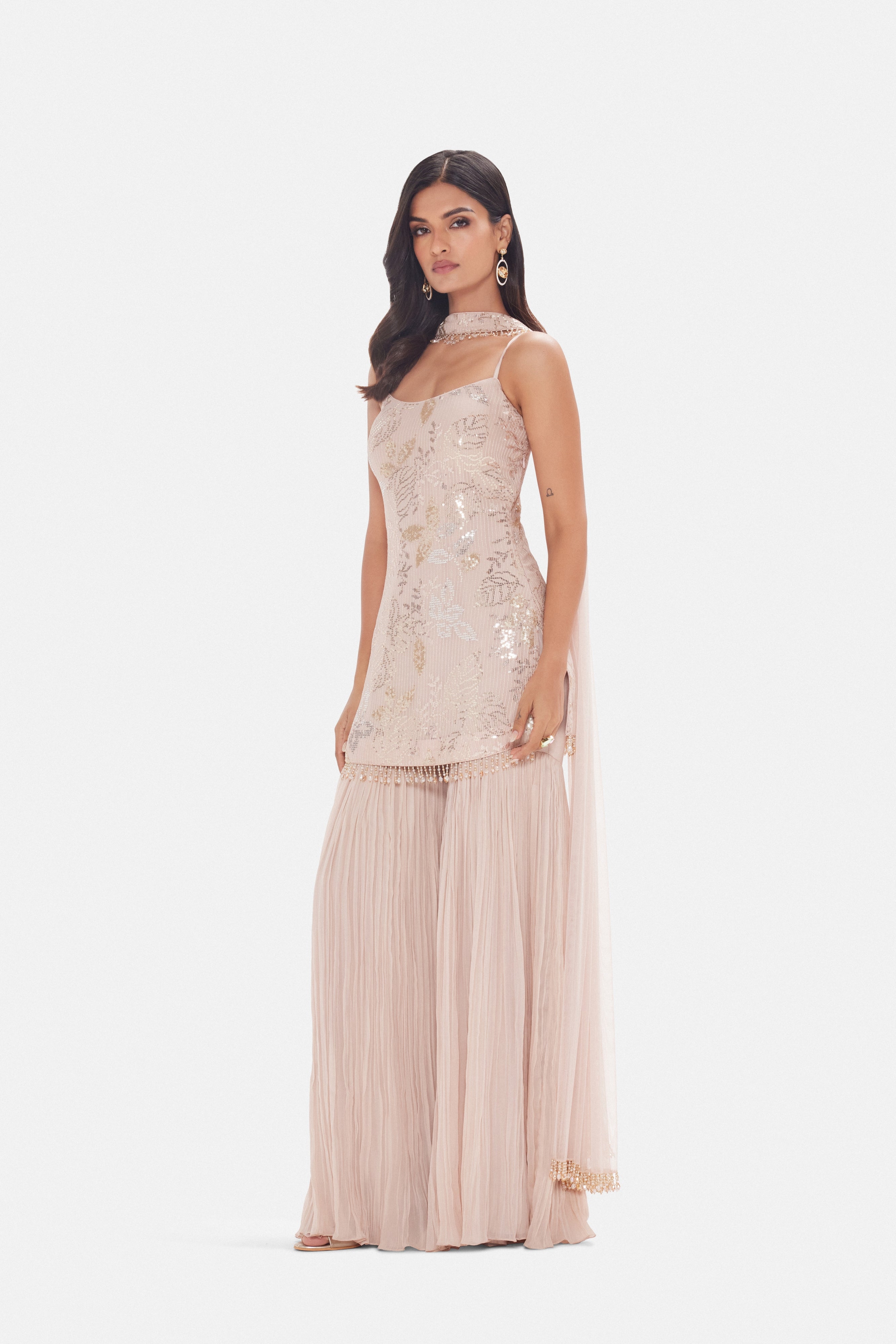 The Blush Garden Sharara Set