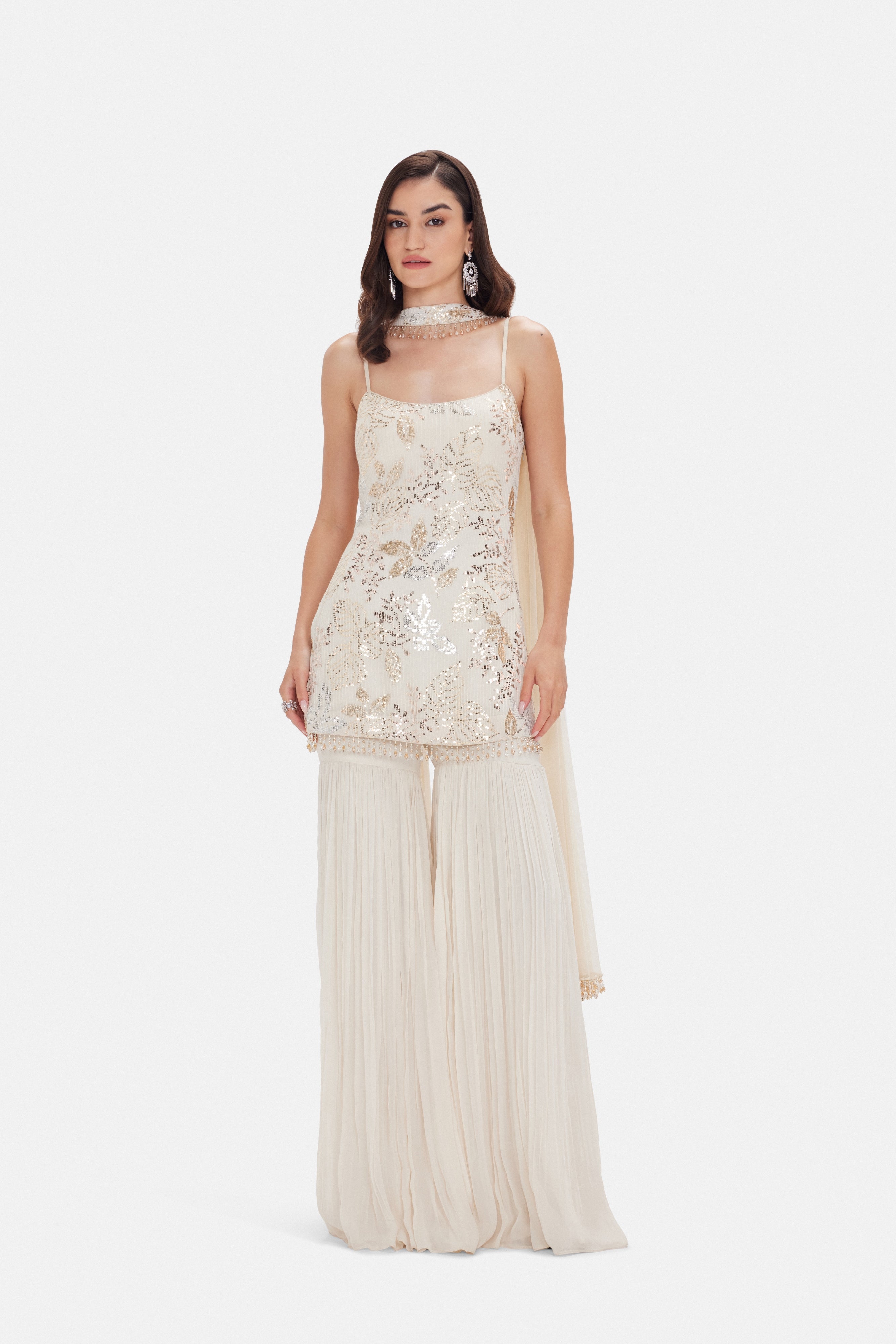 The Moonlit Garden Sharara Set