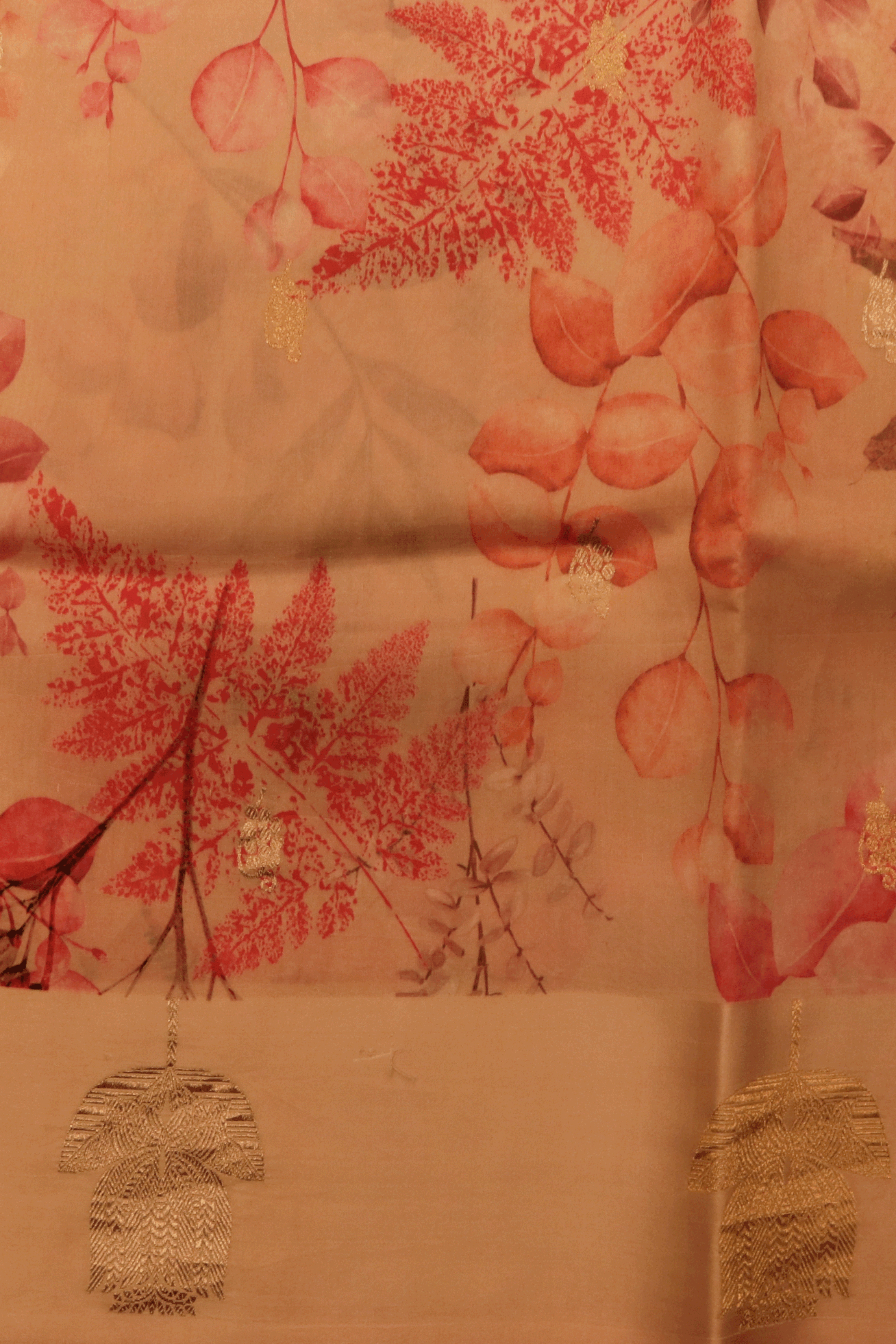 Blush Pink Printed Silk Saree - Mokshaa
