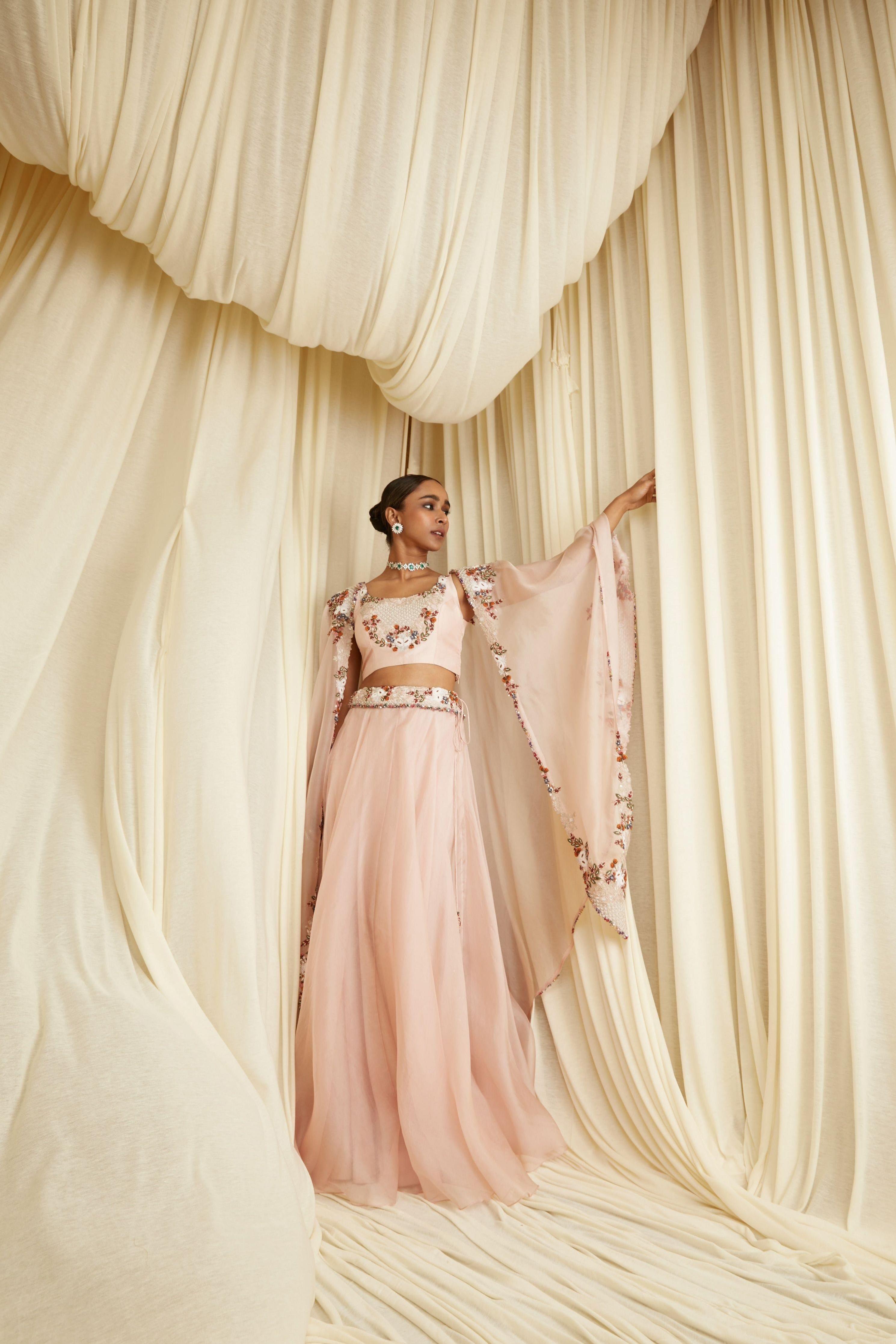 Flamingo Multithread Skirt Set - Mokshaa