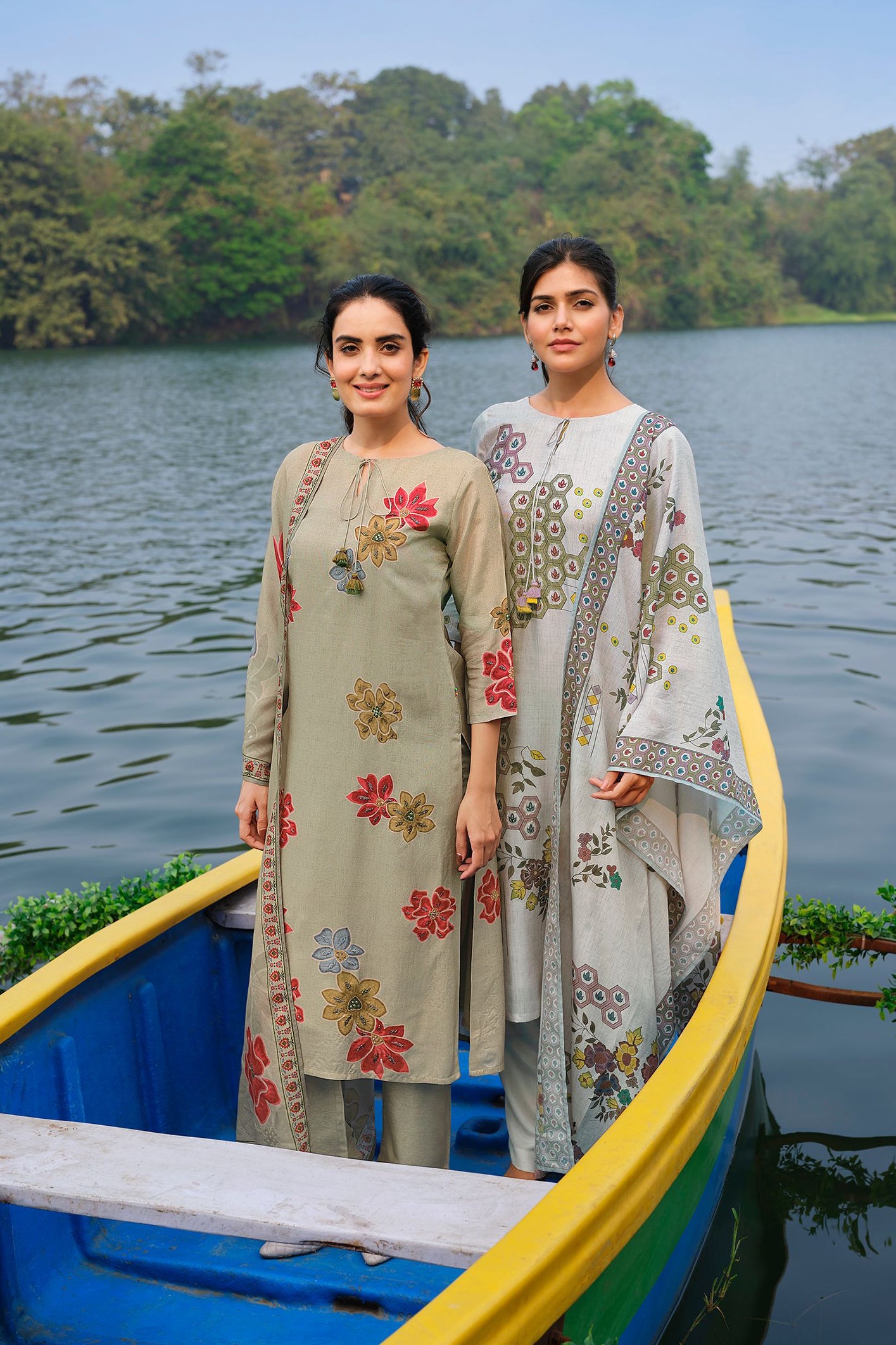 Grey Printed Salwar Set