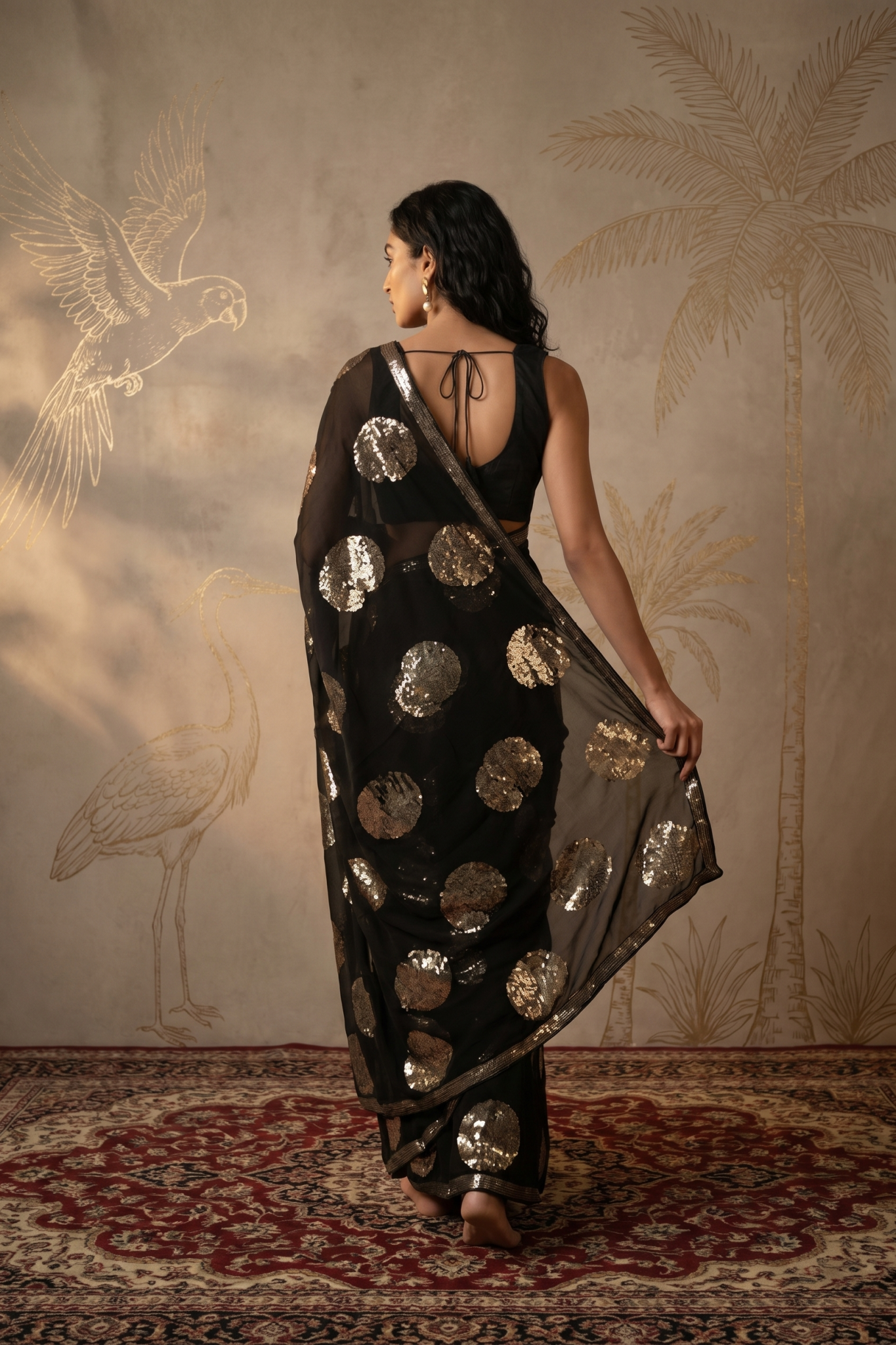 Black Georgette Saree