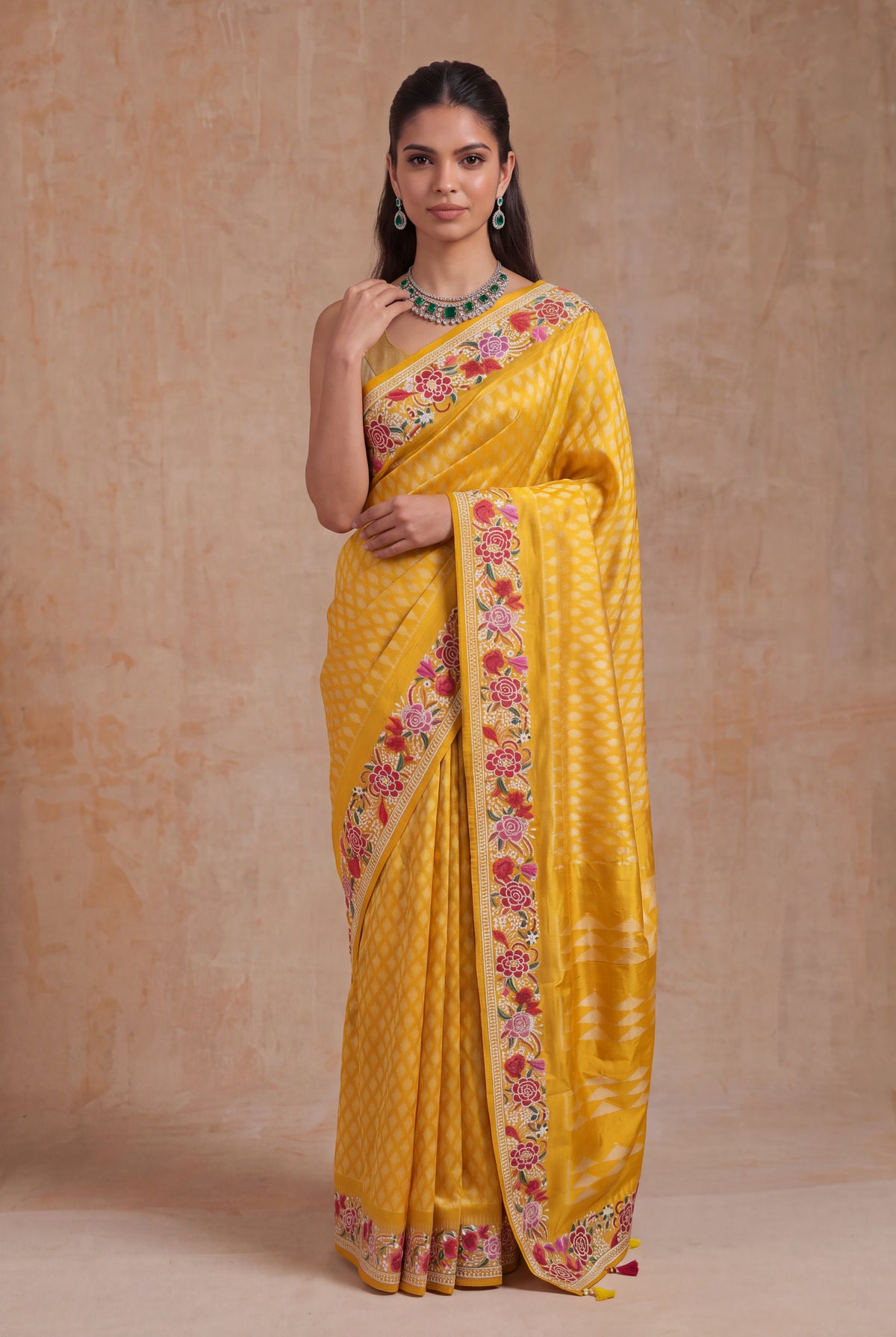 Yellow Patola Silk Saree - Mokshaa