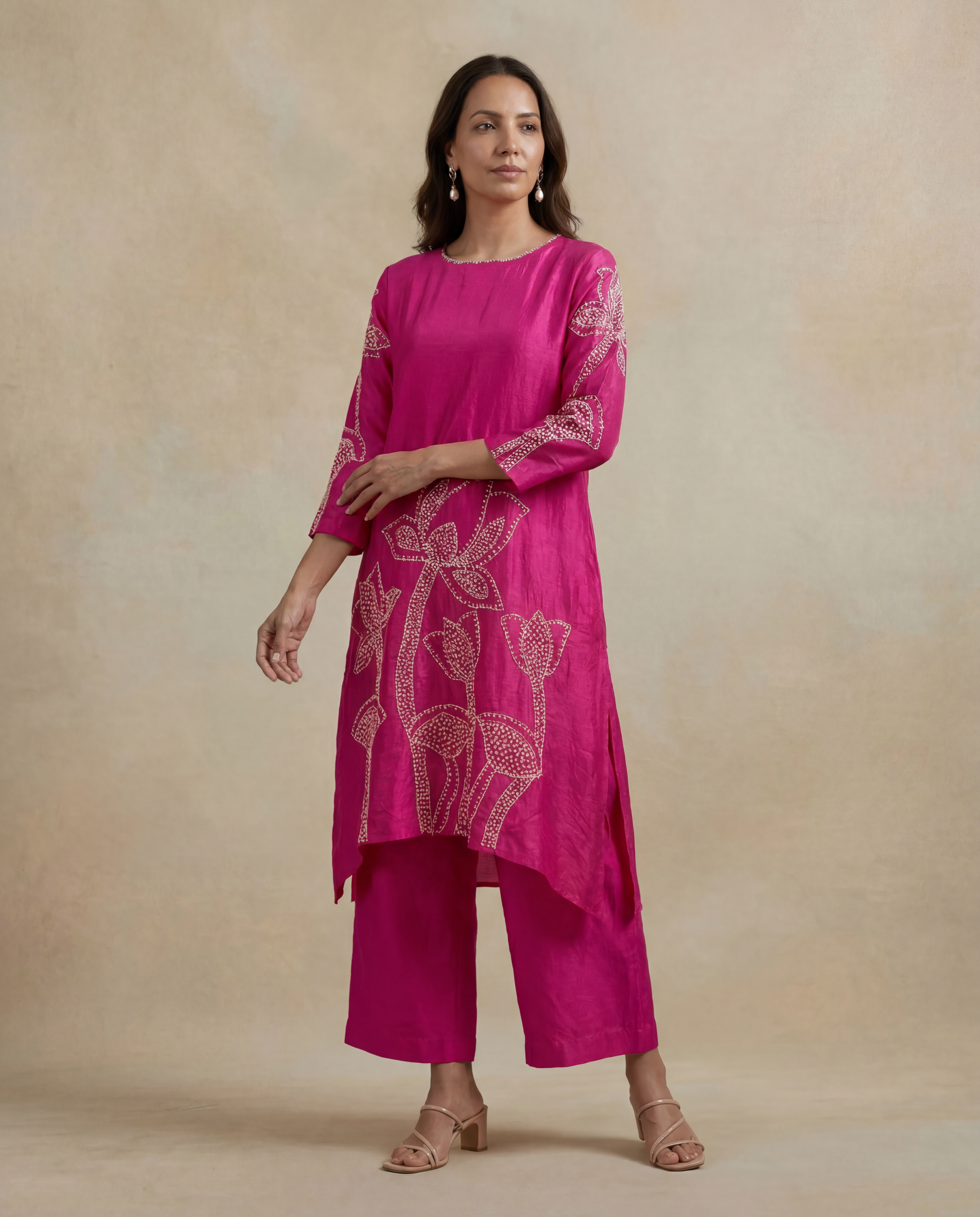Pink Soft Silk Co-Ord Set
