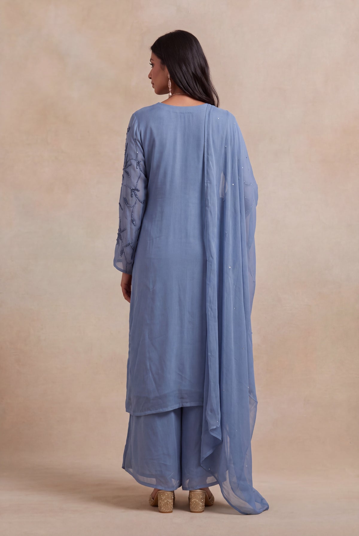 Powder Blue Salwar Set - Mokshaa