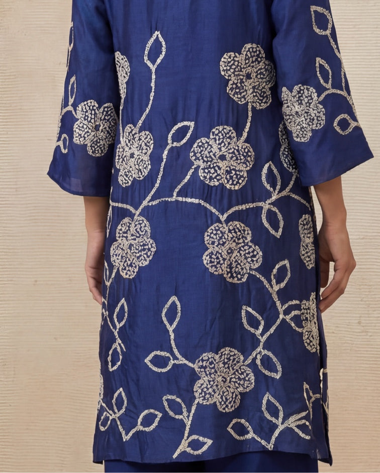 Royal Blue Soft Silk Co-Ord Set