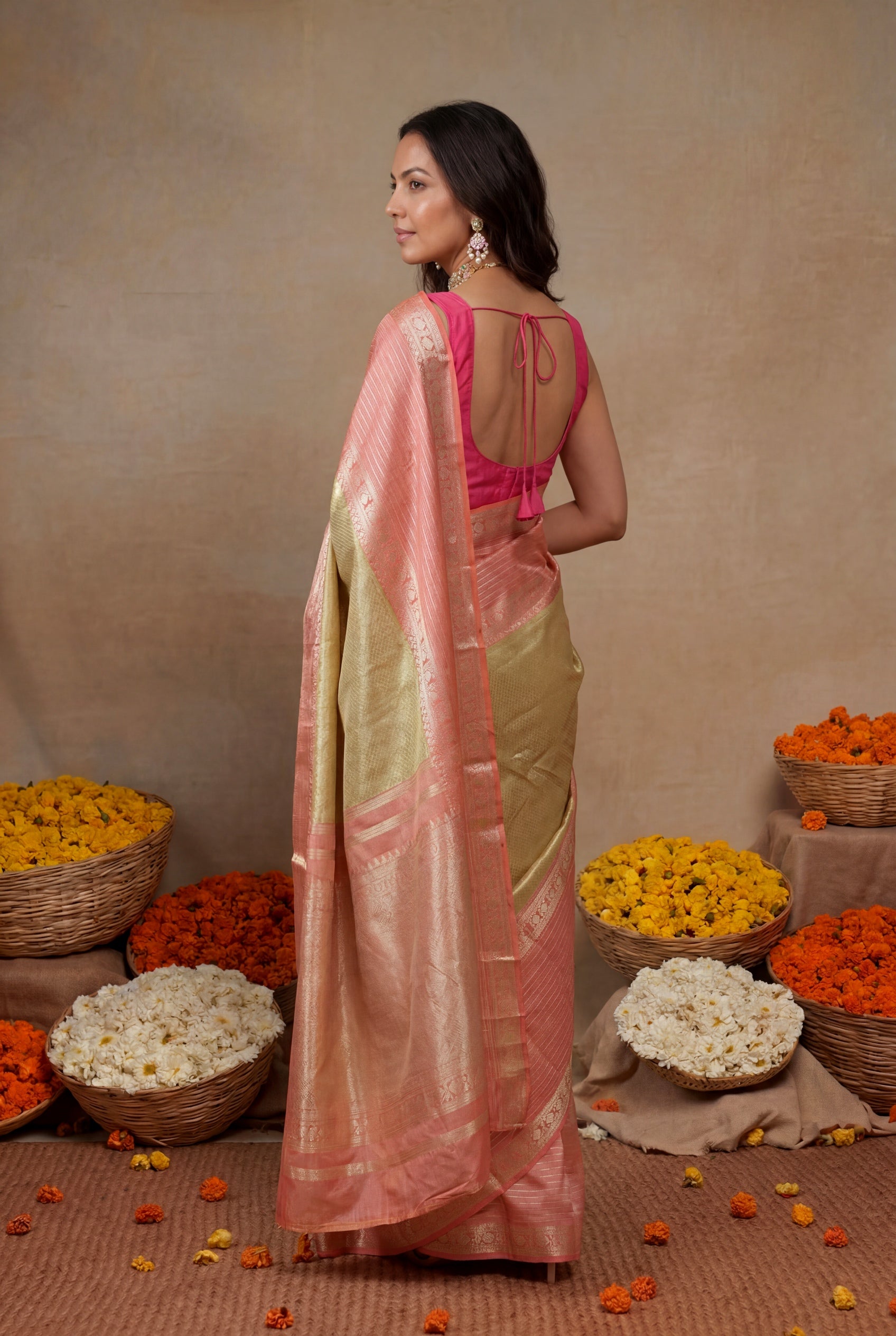 Silver Kanchivaram Tissue Silk Saree