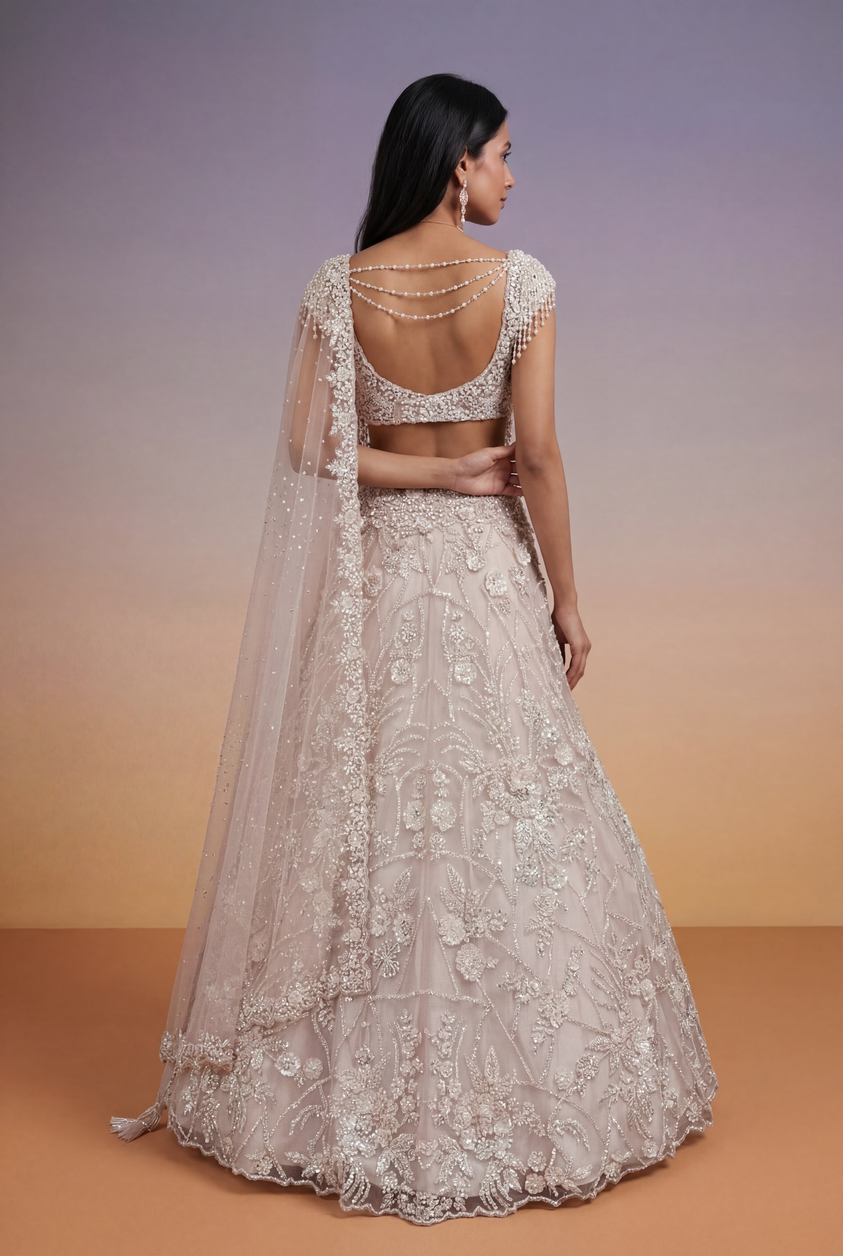 Baby Pink Soft Net Lehenga