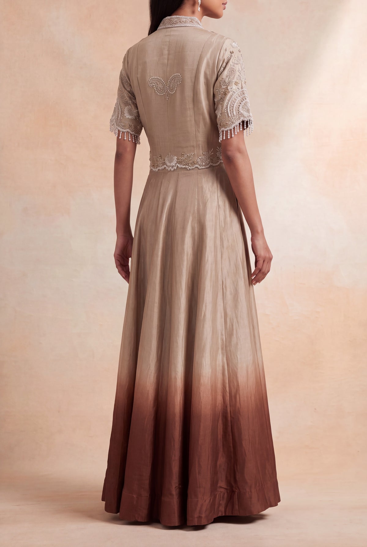 Ombre Silk Gown - Mokshaa