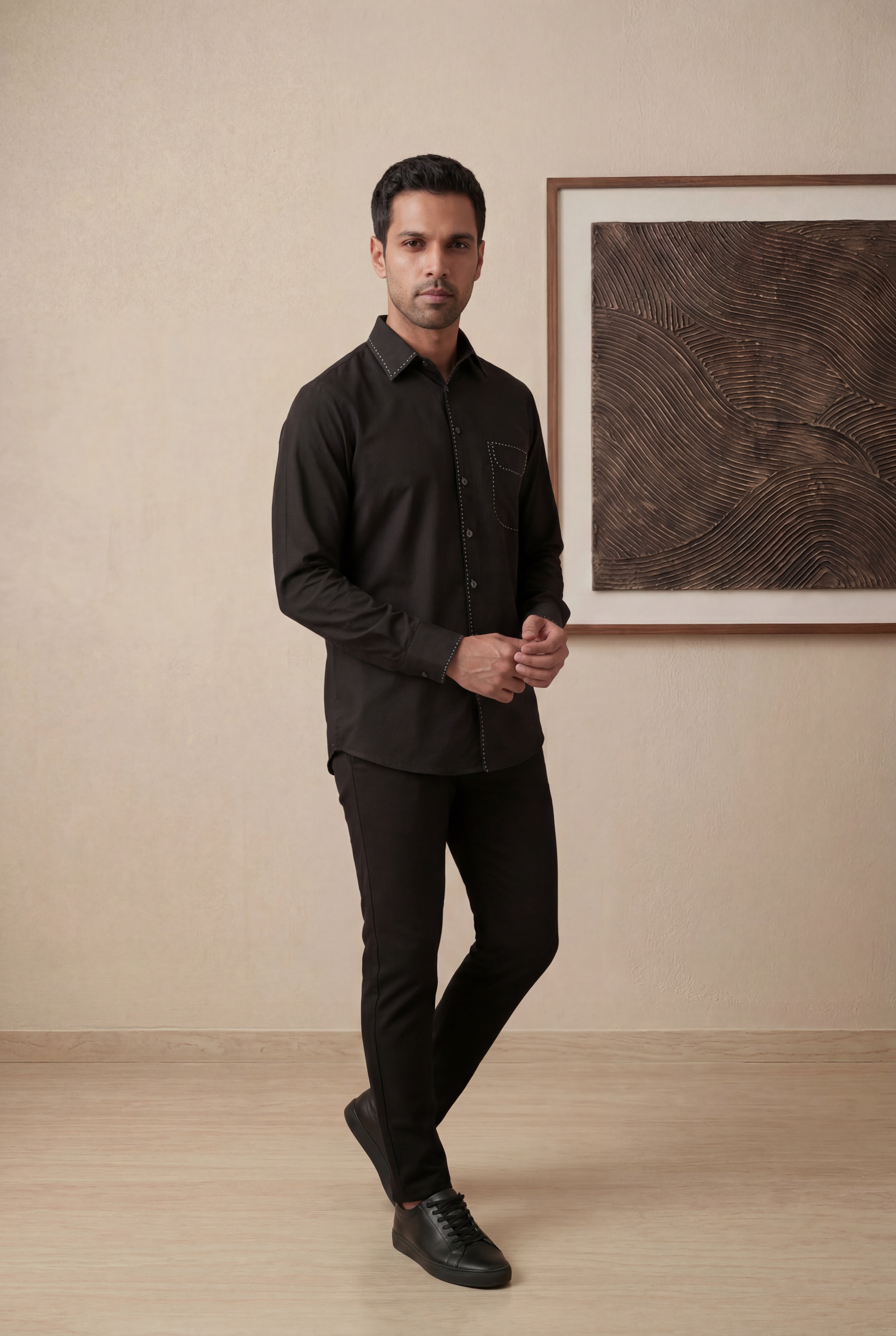 Black Bomario Full Sleeve Shirt