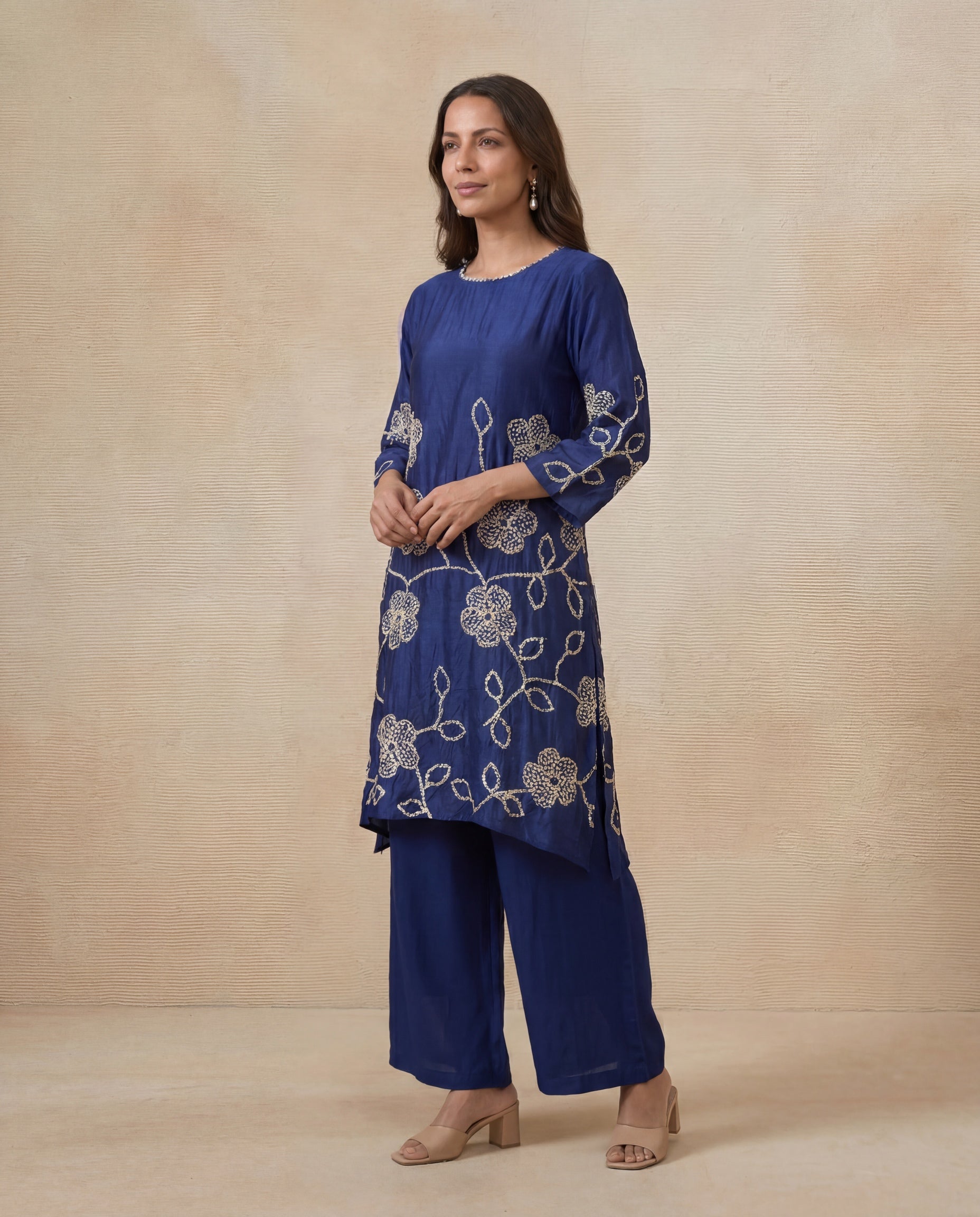 Royal Blue Soft Silk Co-Ord Set