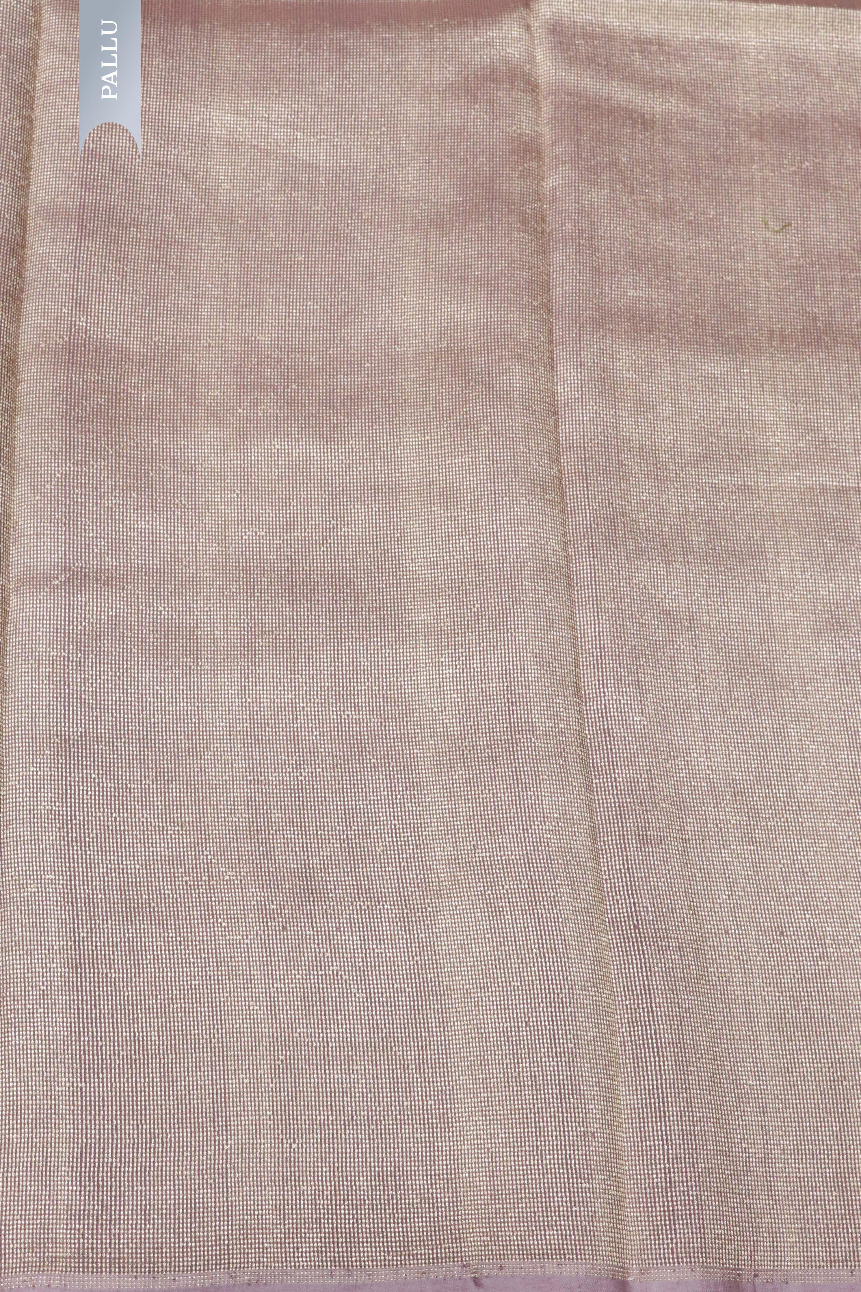 Violet Banarasi Kora Silk Saree with Zari & Multicolor Thread Jaal - Mokshaa
