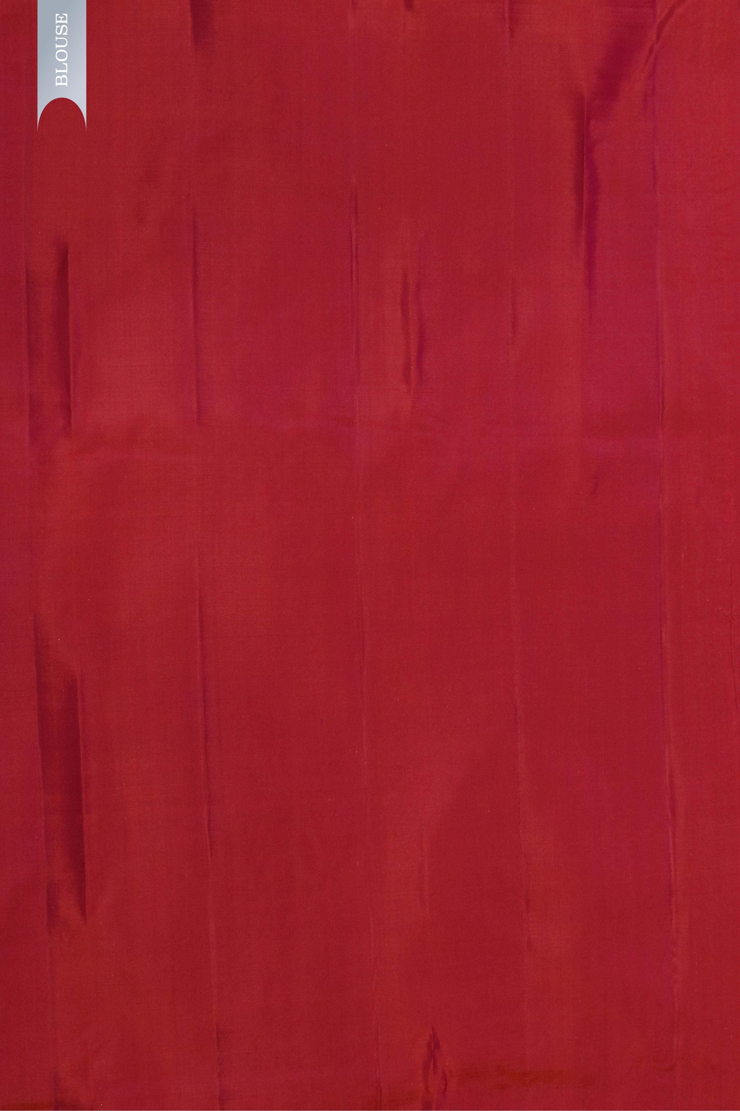 Purple Kanchivaram Silk Saree with Striped Weave - Mokshaa