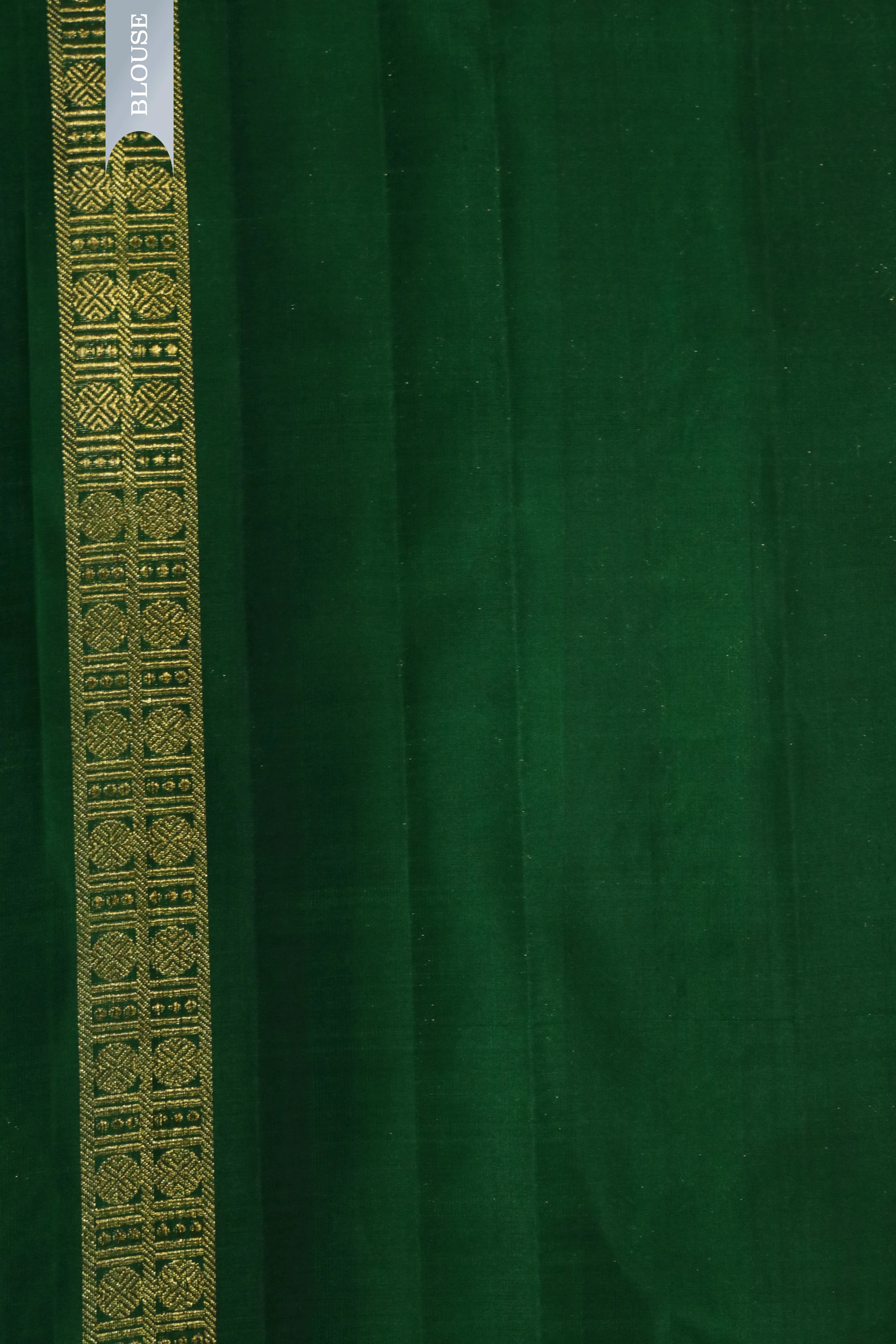 Rani Pink Kanchivaram Silk Saree with Silver & Gold Zari Weaving - Mokshaa